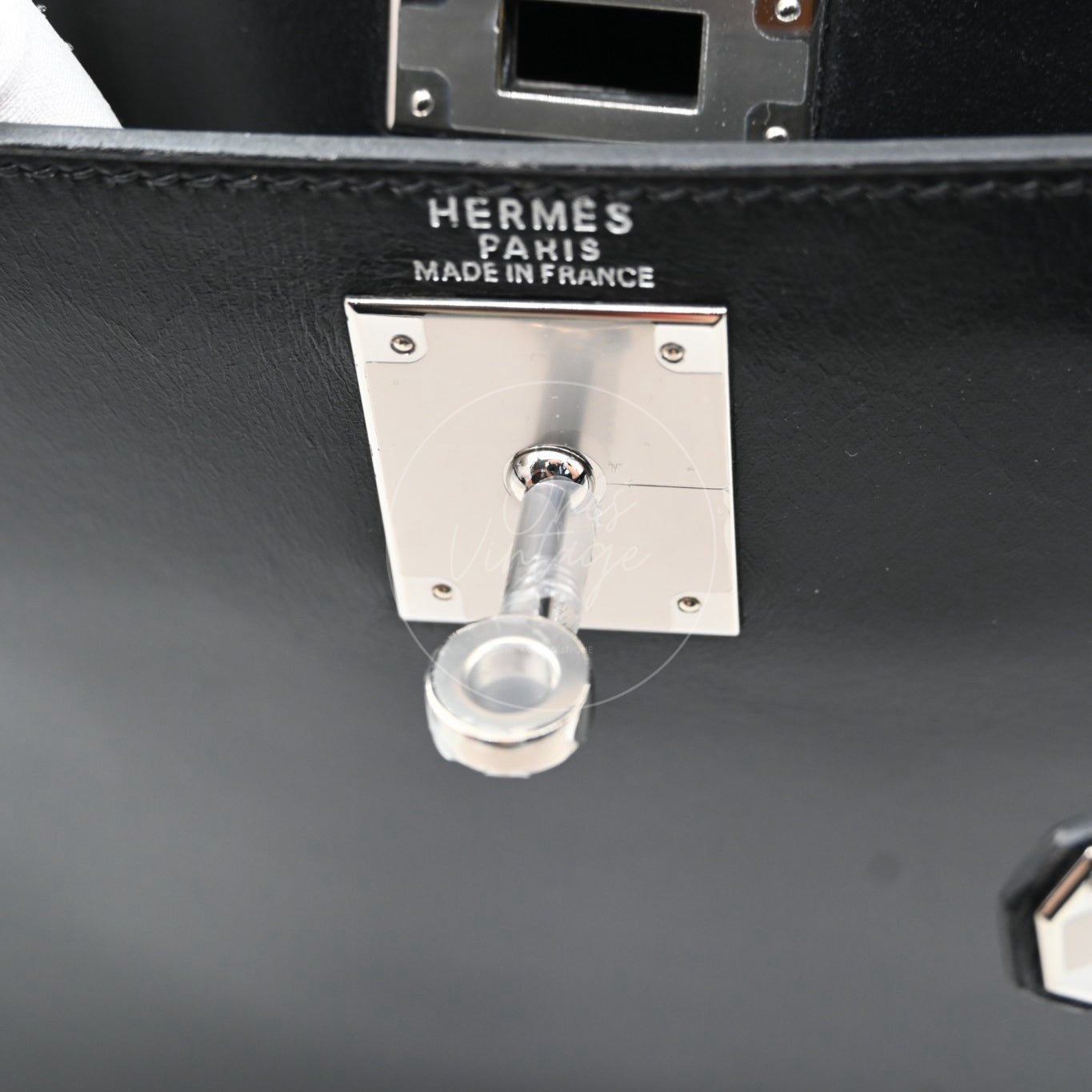 Hermes Kelly 28 Handbag PHW Black Square D