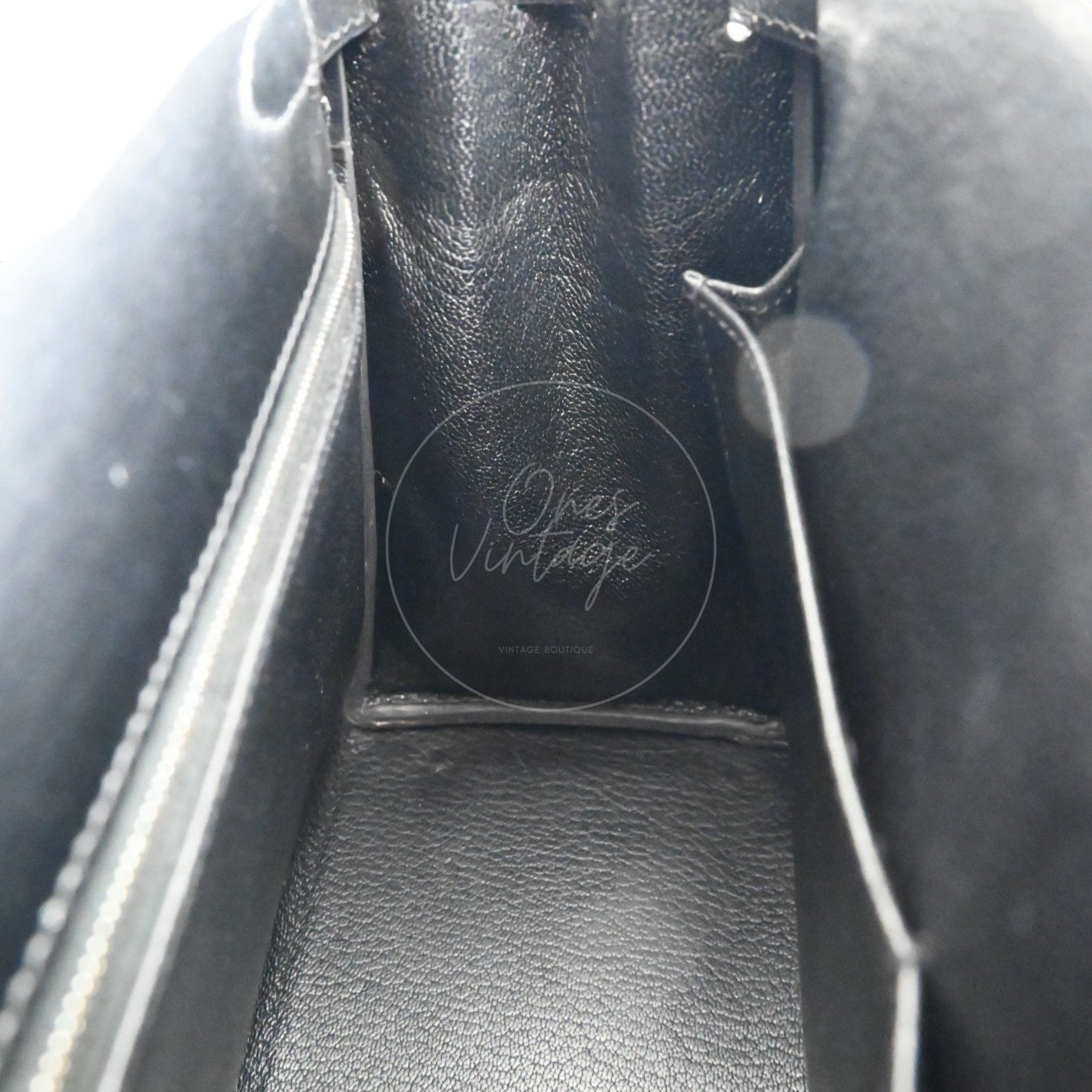 Hermes Kelly 28 Handbag PHW Black Square D