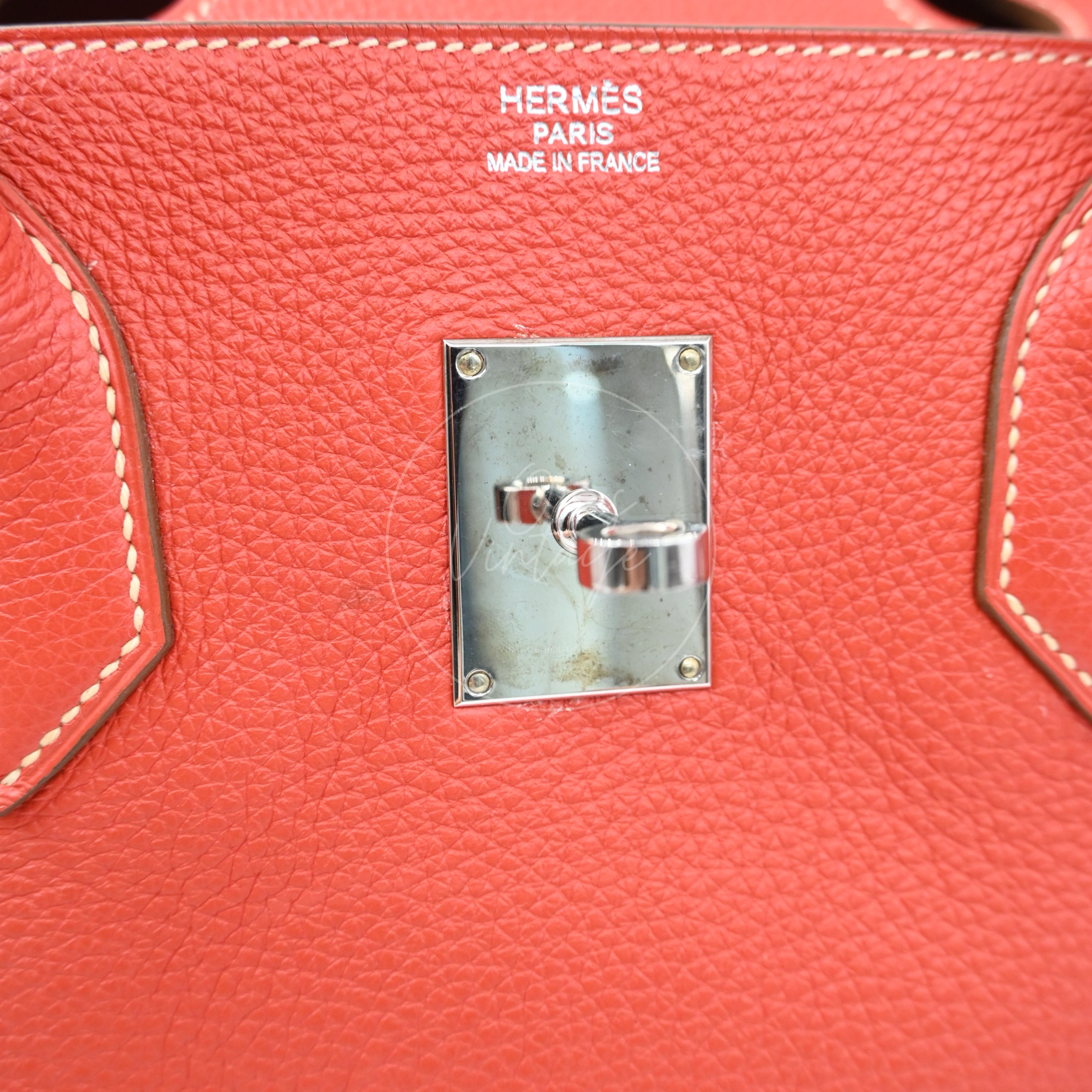 Hermes Birkin Shoulder PHW Sanguine Square O