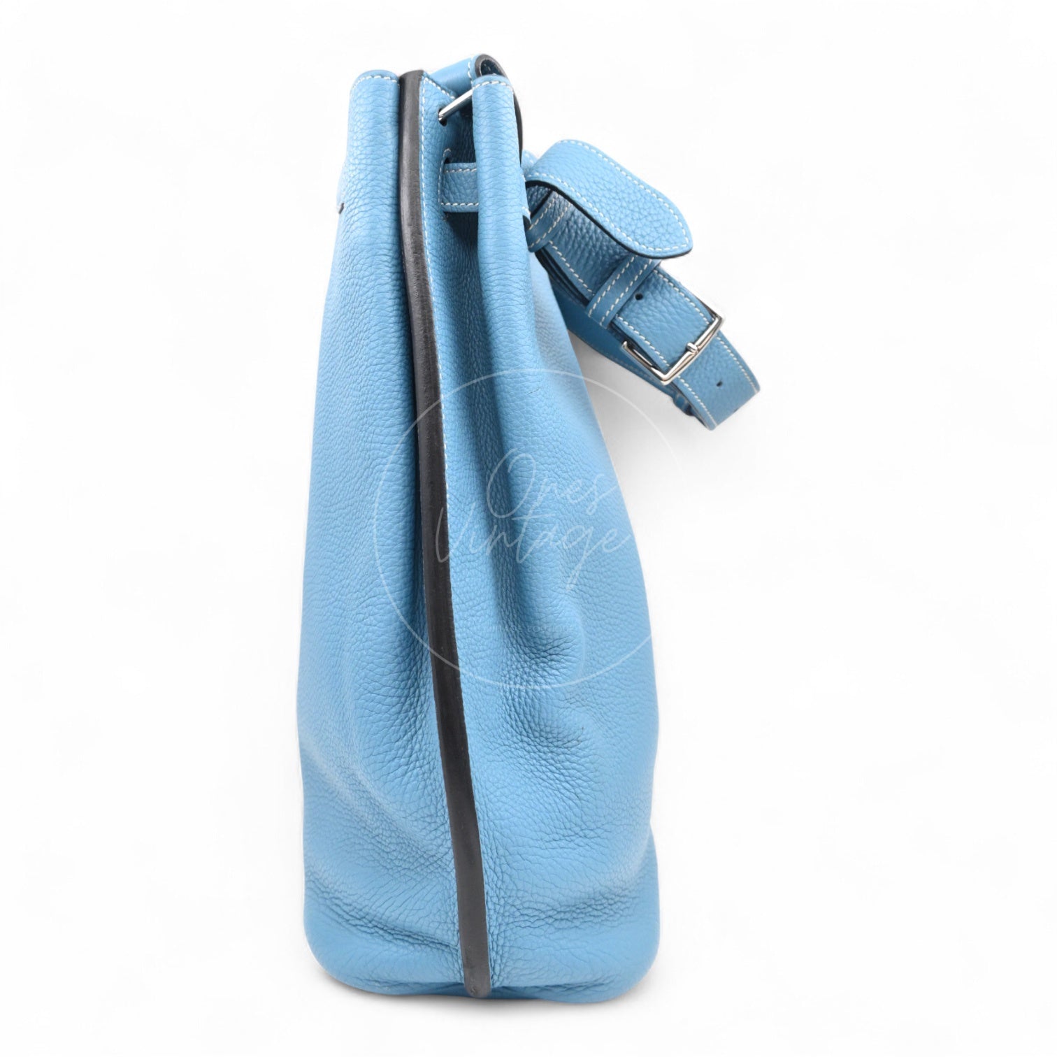 Hermes So Kelly 26 TC Denim Blue Stamp Square O