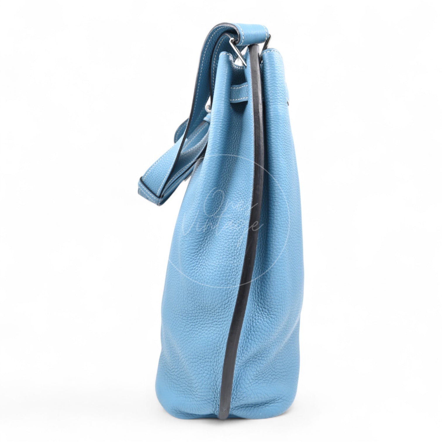 Hermes So Kelly 26 TC Denim Blue Stamp Square O