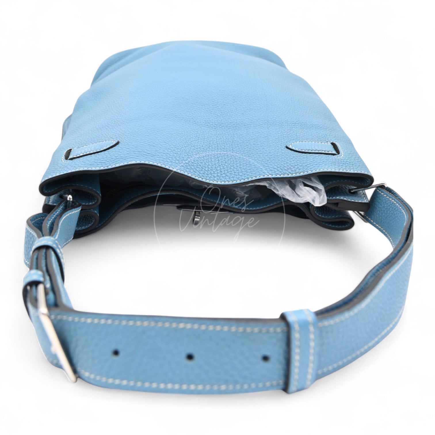 Hermes So Kelly 26 TC Denim Blue Stamp Square O
