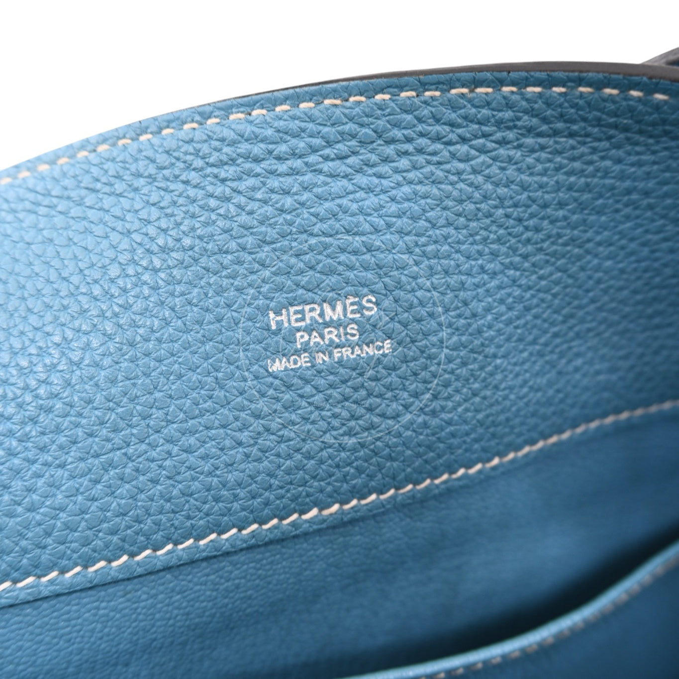 Hermes So Kelly 26 TC Denim Blue Stamp Square O