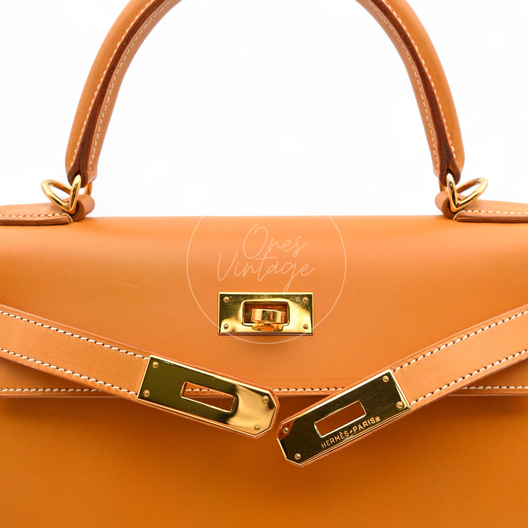 Hermes Kelly 28 Chamonix GHW Natural Sable Square G