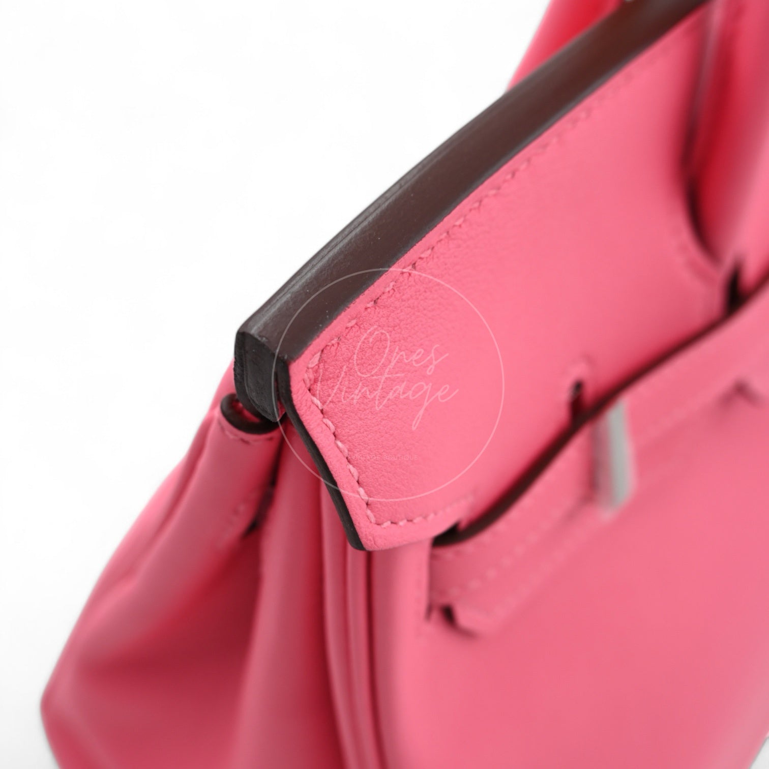 Hermes Birkin 25 PHW Rose Azalee Stamp A