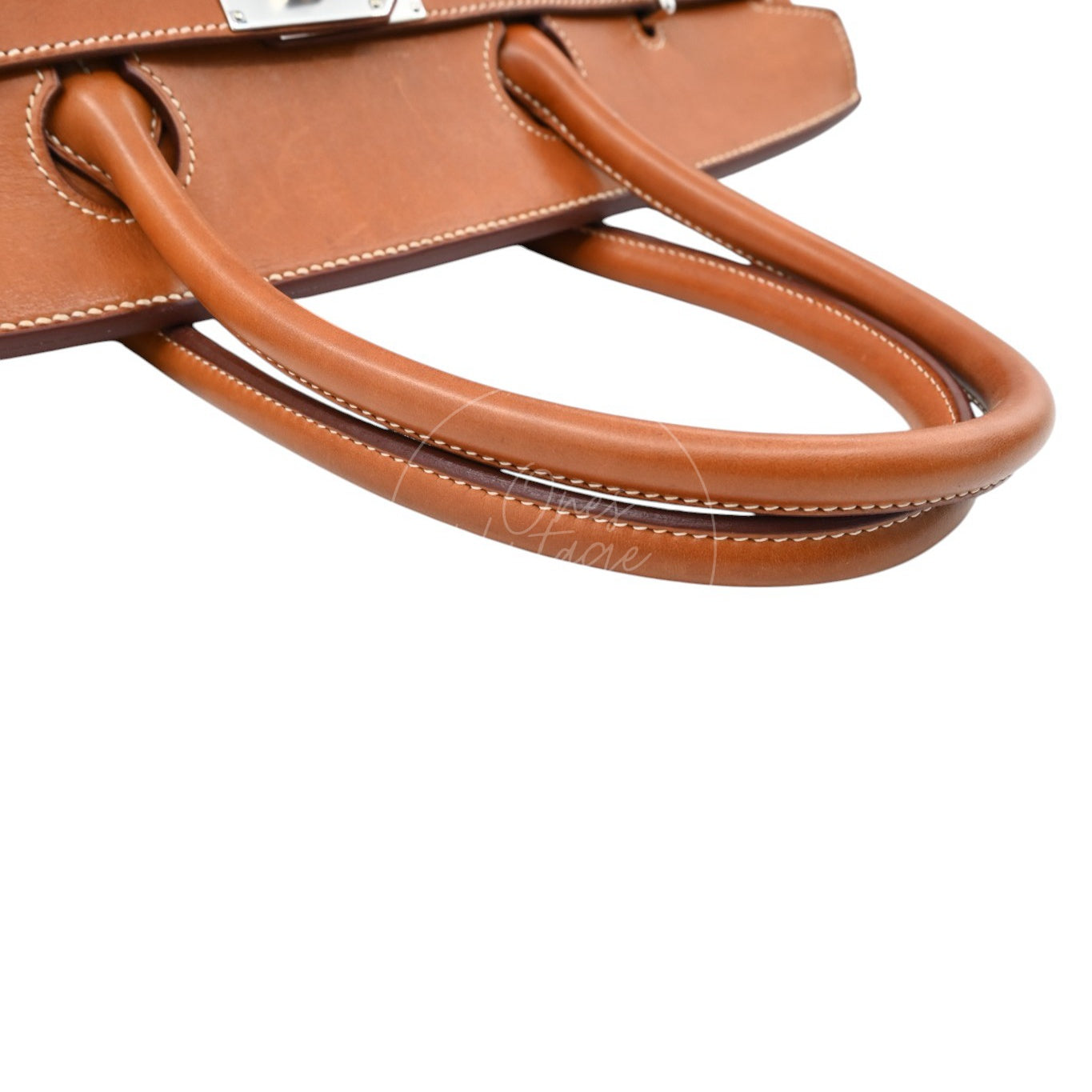 Hermes Birkin Shoulder Suede GHW Brown Square J