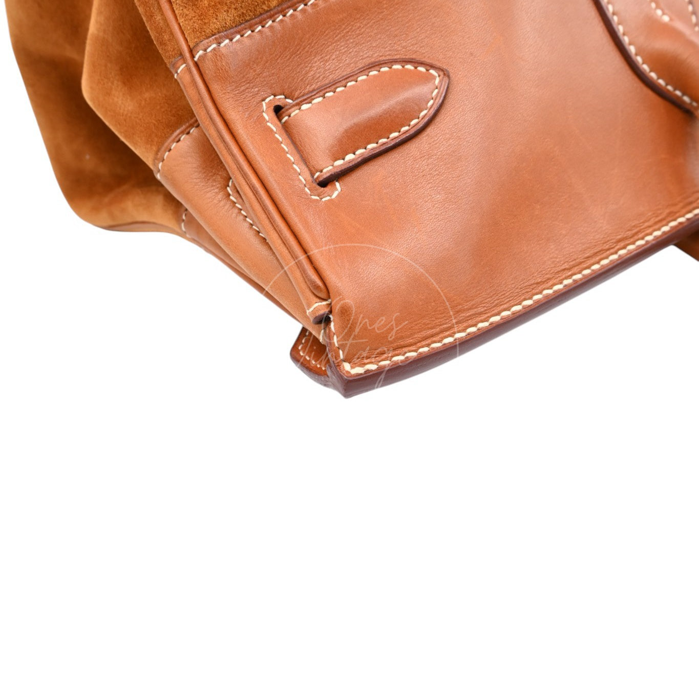 Hermes Birkin Shoulder Suede GHW Brown Square J