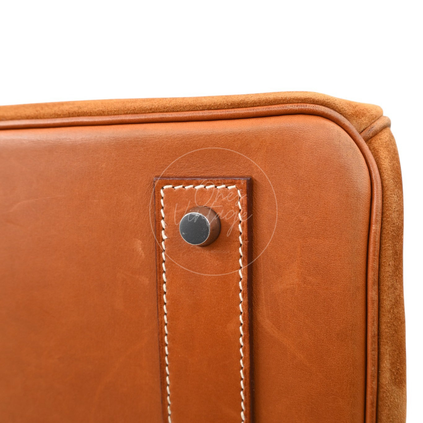 Hermes Birkin Shoulder Suede GHW Brown Square J