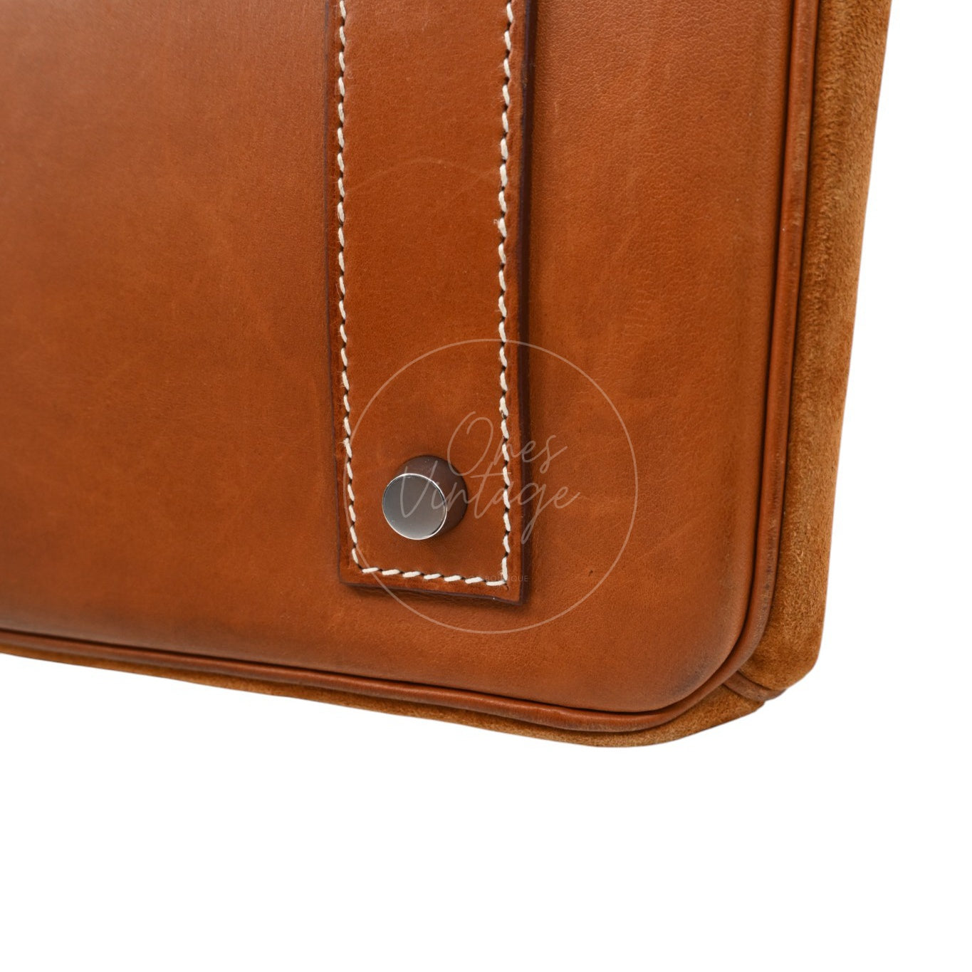 Hermes Birkin Shoulder Suede GHW Brown Square J
