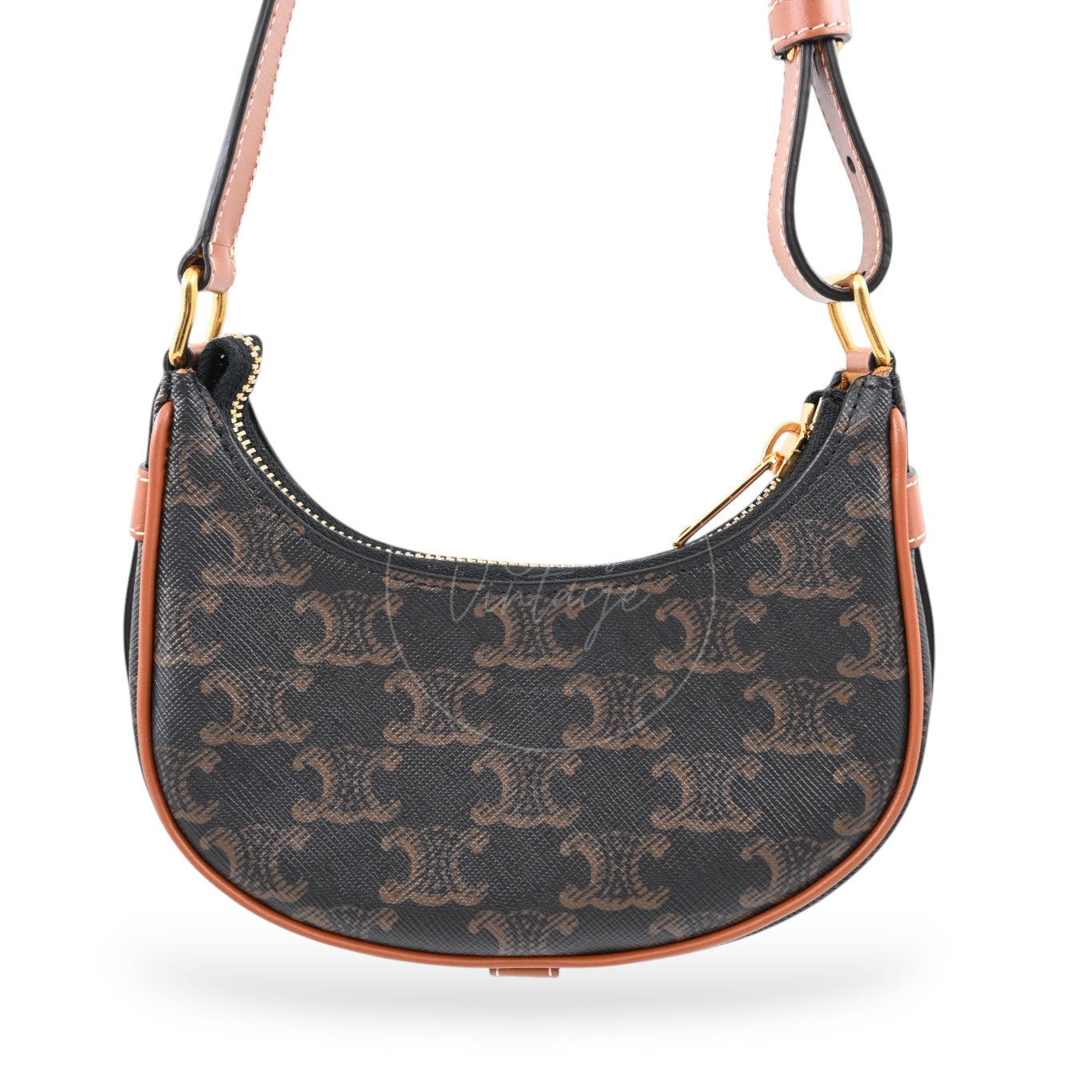 Celine Mini AVA Bag In Triomphe Canvas and Calfskin