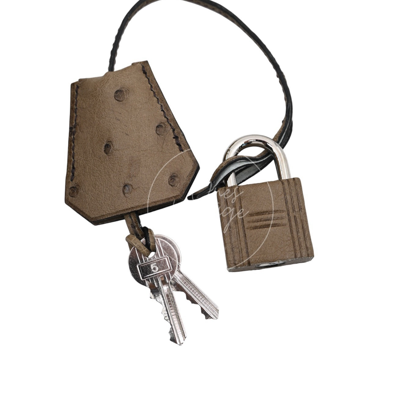 Hermes Birkin Shoulder Ostrich PHW Gris Tourterelle Square K