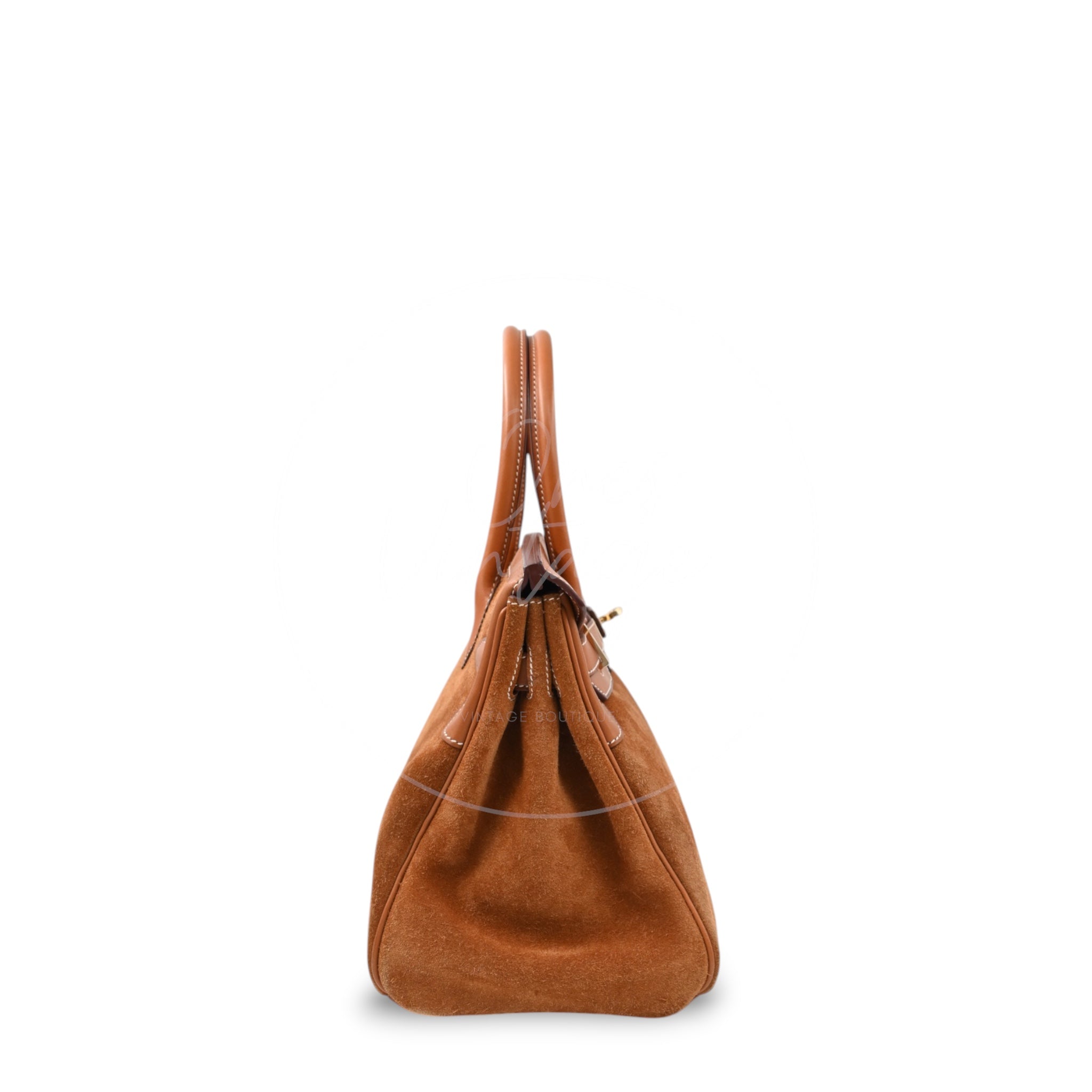 Hermes Birkin 30 Veau Doblis Grizzly Swift GHW Gold Brown Square P