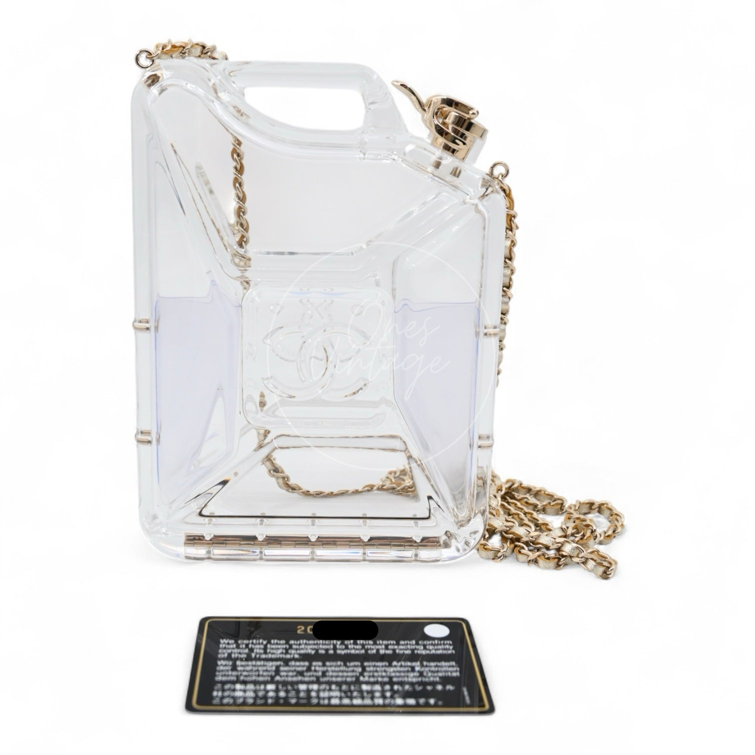 Chanel Dubai By Night Clear Plexiglass Gasoline Tank Minaudière Bag GHW Transparant Series 20