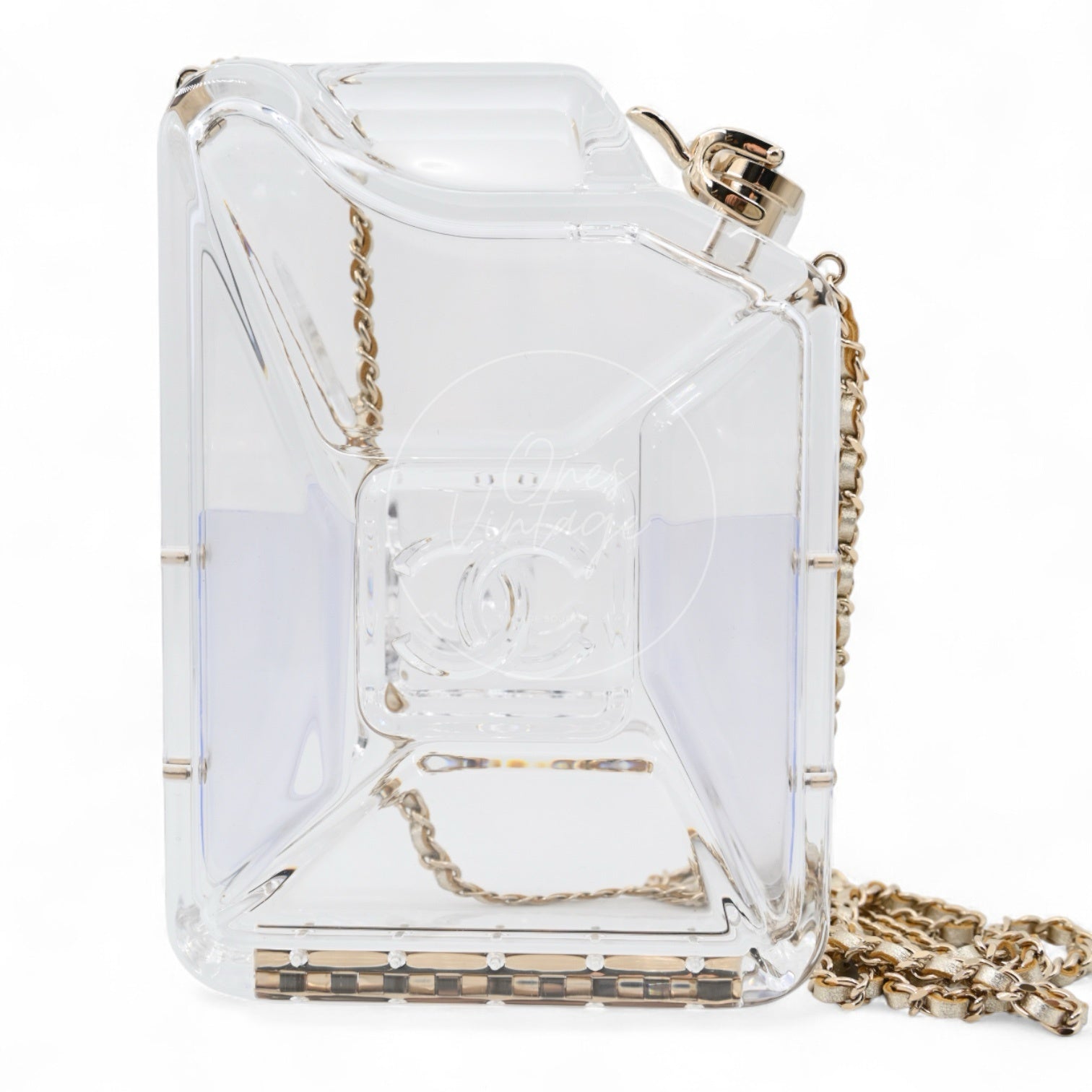 Chanel Dubai By Night Clear Plexiglass Gasoline Tank Minaudière Bag GHW Transparant Series 20