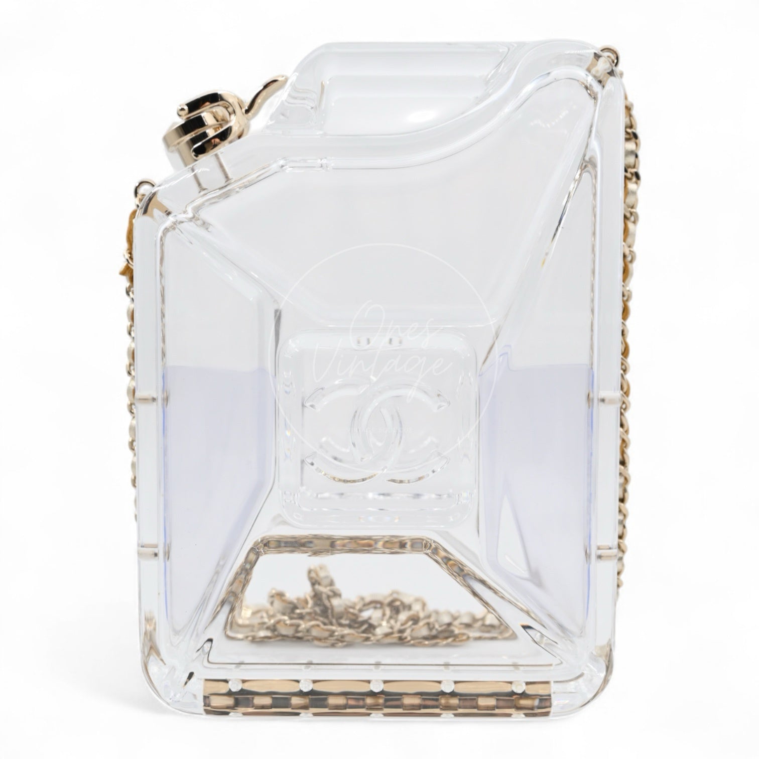 Chanel Dubai By Night Clear Plexiglass Gasoline Tank Minaudière Bag GHW Transparant Series 20