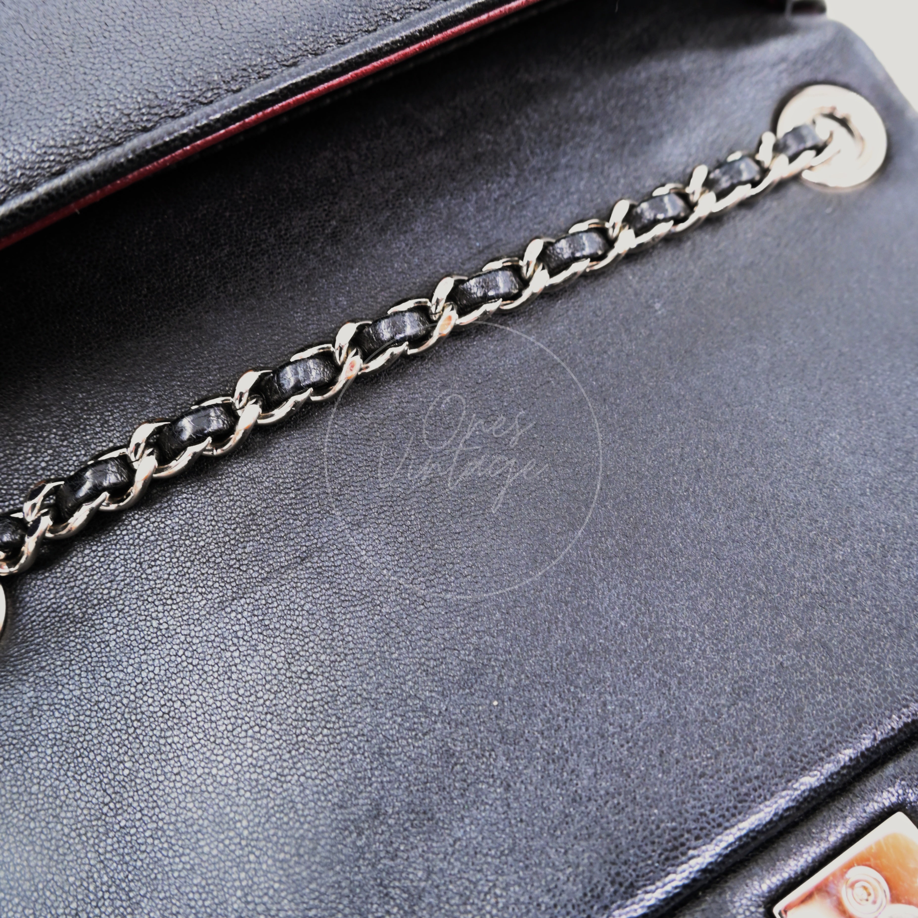 Chanel Mini Camellia Flap Bag SHW Black Series 22