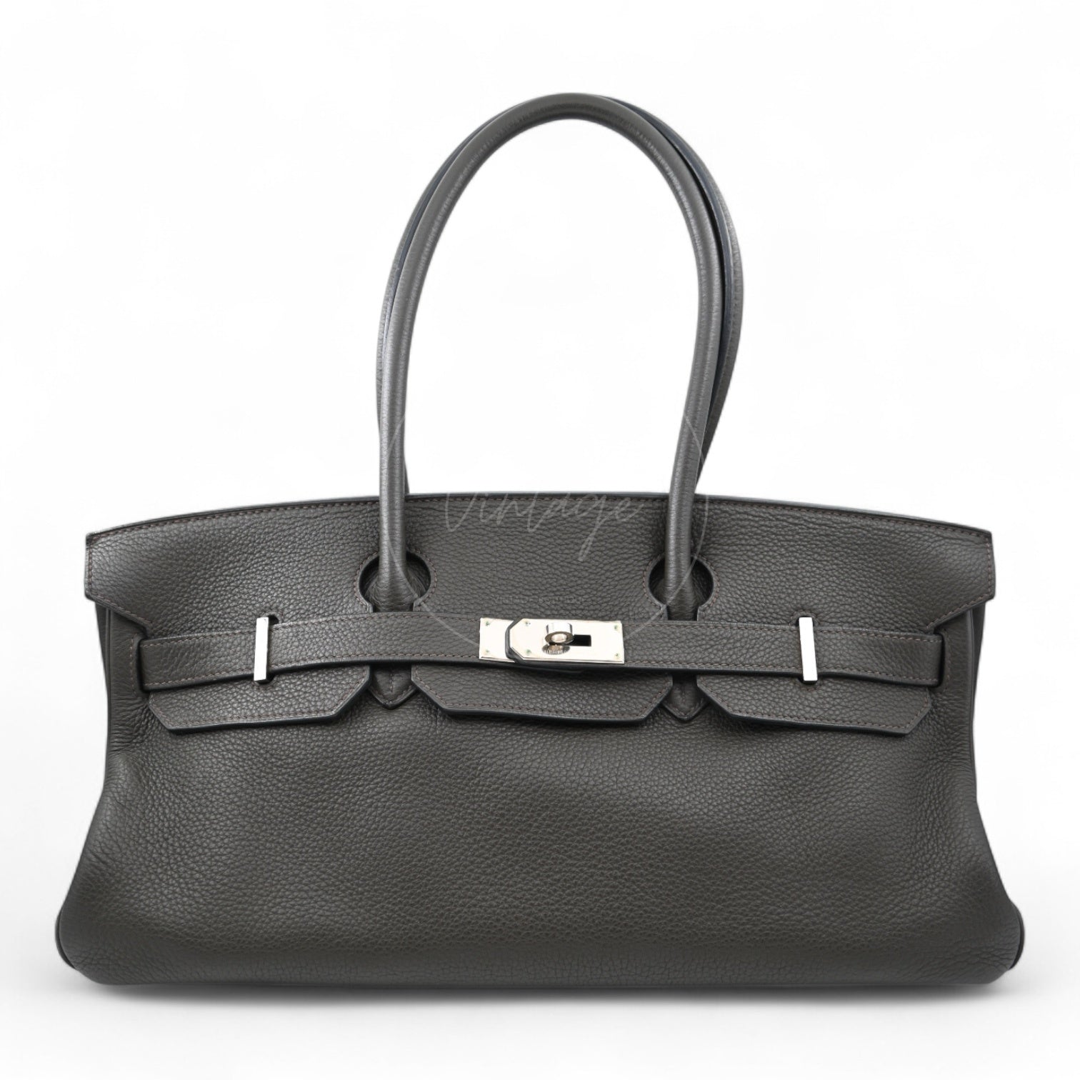 Hermes Shoulder Birkin PHW Black Square N