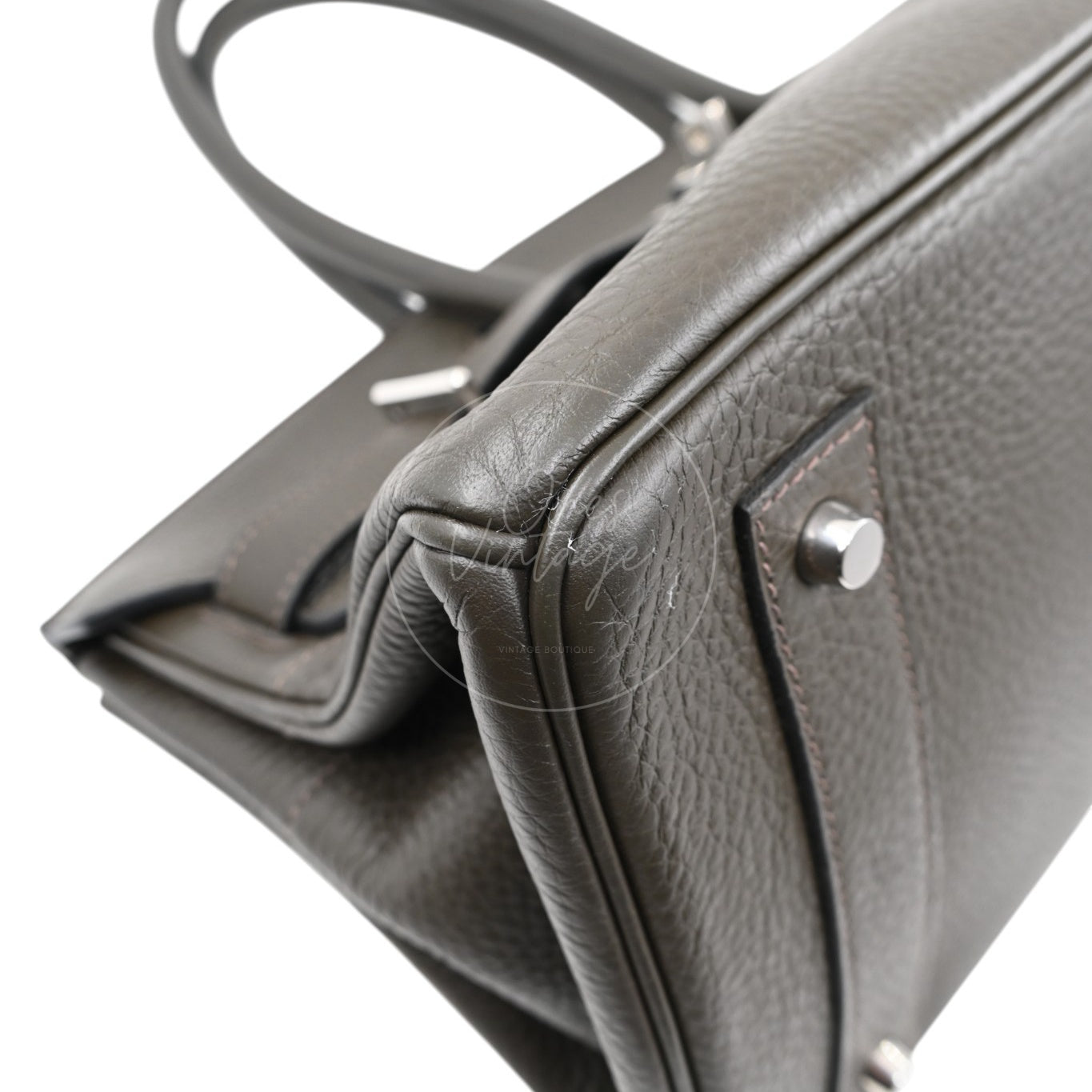 Hermes Shoulder Birkin Clemence PHW Dark Green Square J