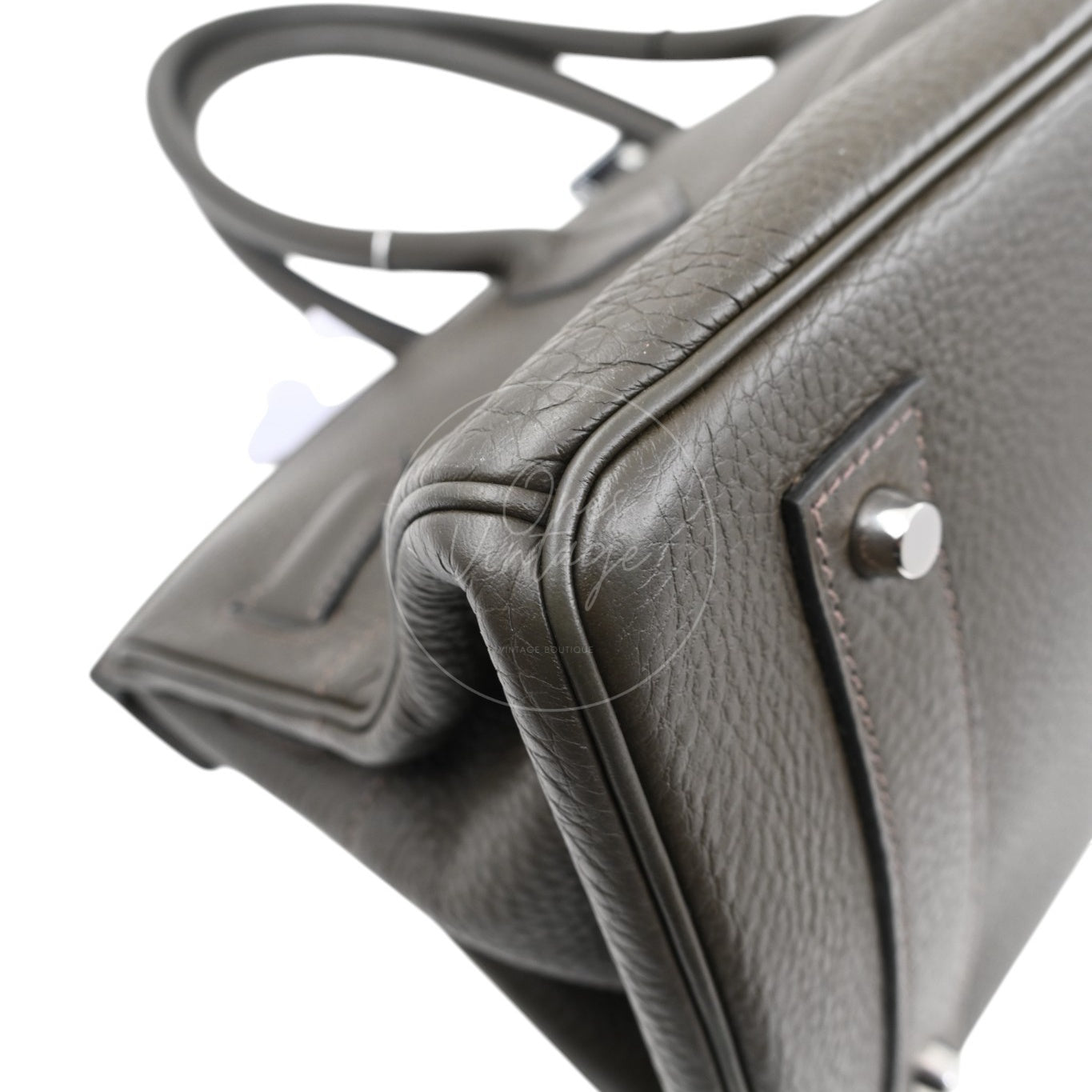 Hermes Shoulder Birkin Clemence PHW Dark Green Square J