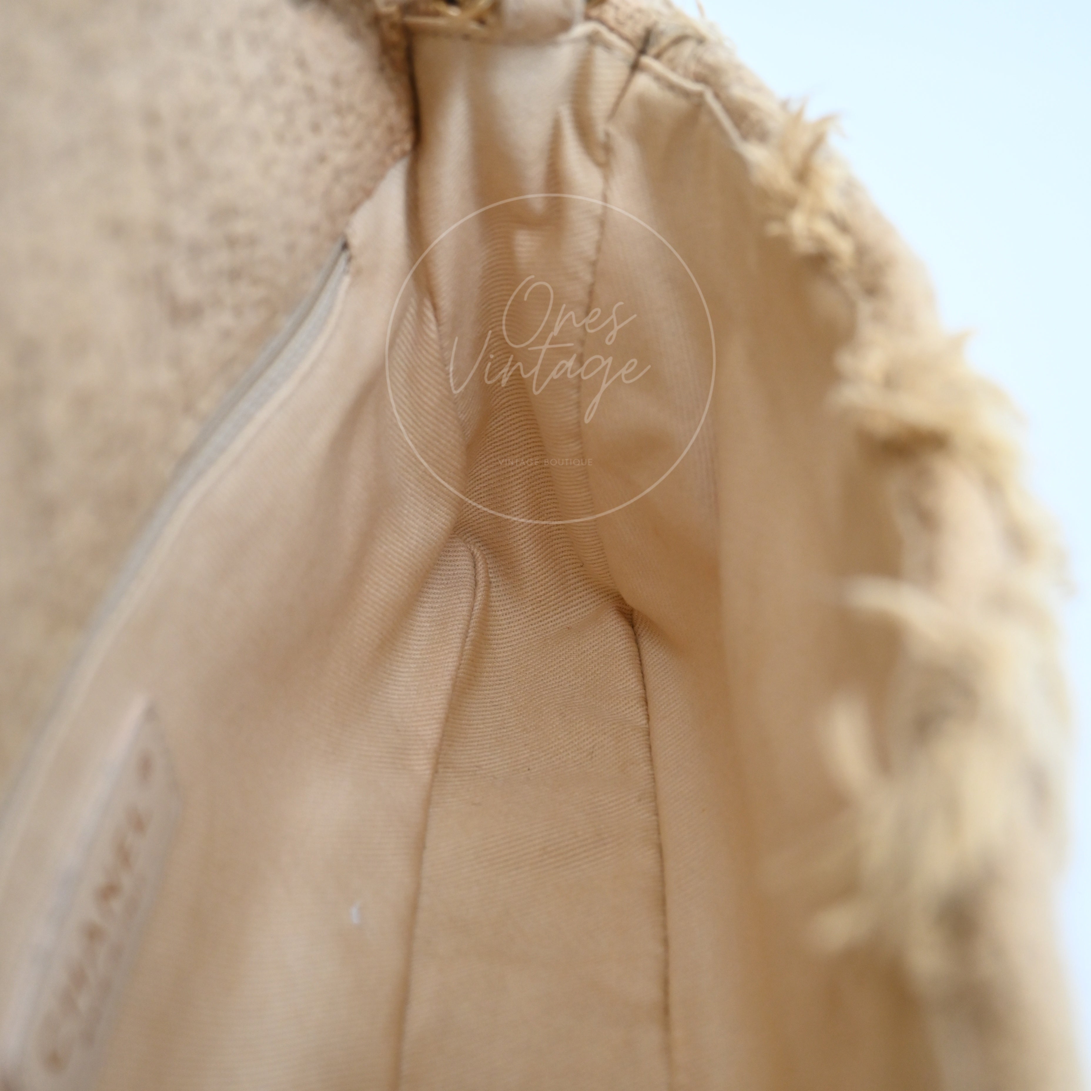 Chanel Tweed Fringe Natural Flap Bag GHW Beige Series 13