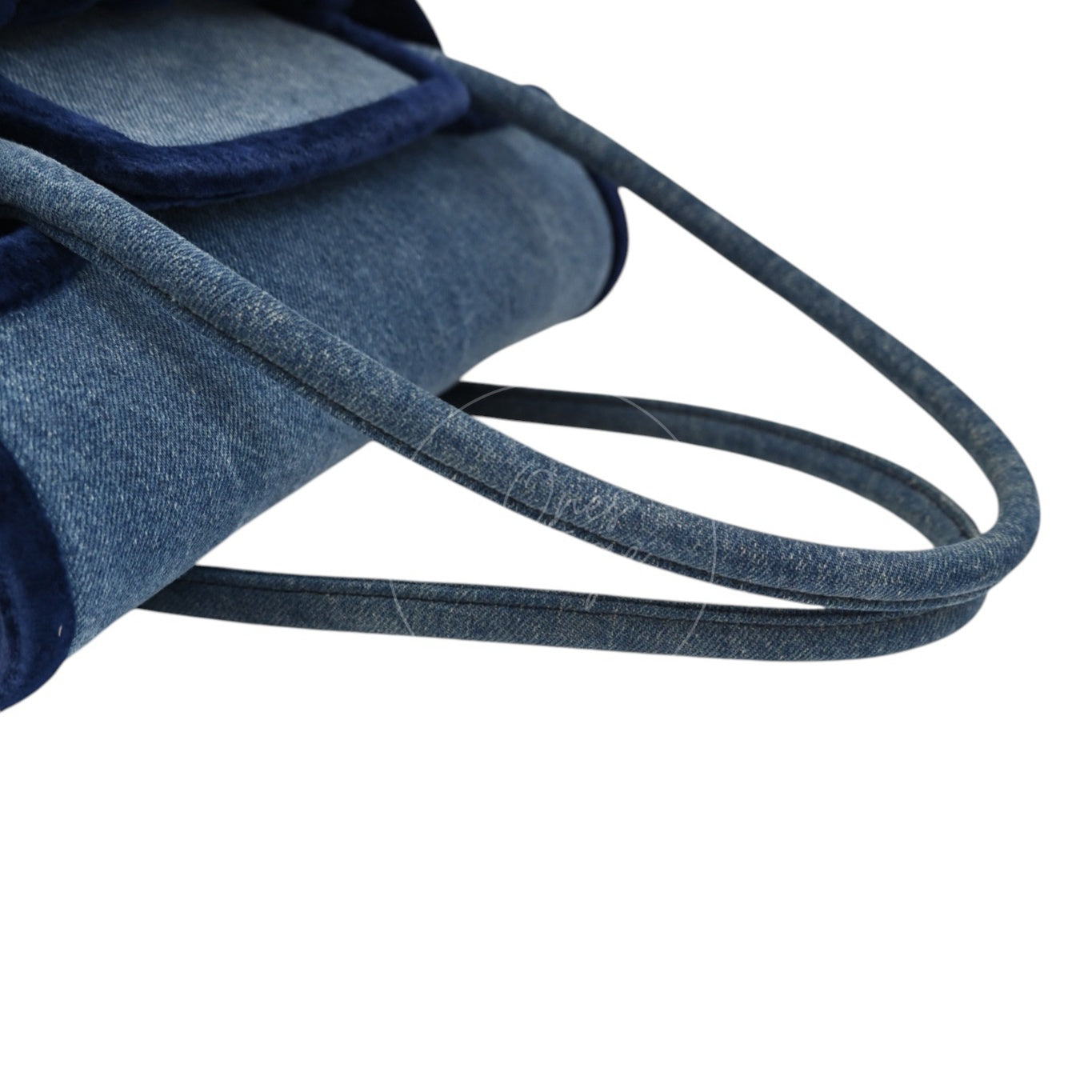 Miu Miu Denim and Velvet Blue Top handle Shoulder Bag SHW Denim Blue