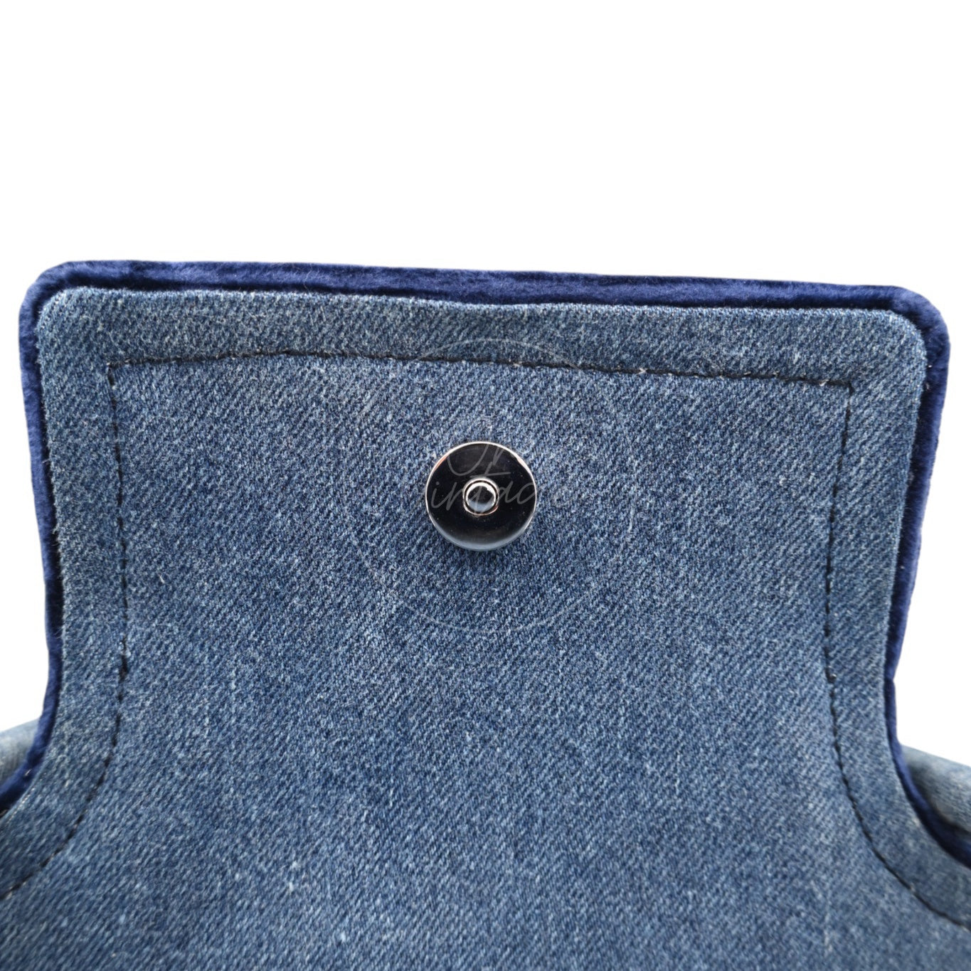 Miu Miu Denim and Velvet Blue Top handle Shoulder Bag SHW Denim Blue