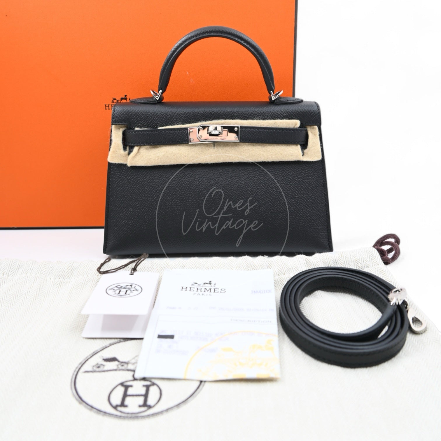 Hermes Mini Kelly PHW Nior Stamp Z