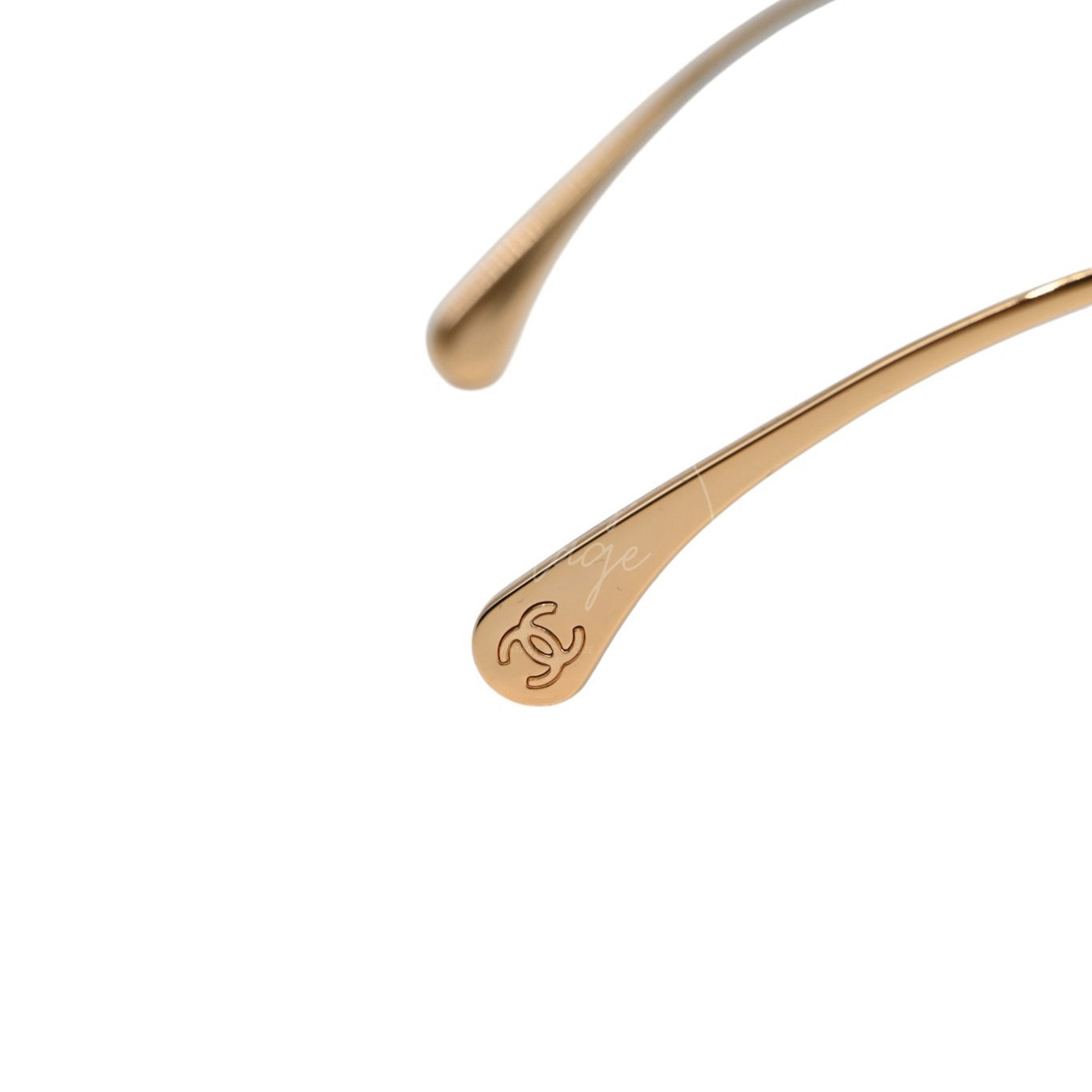 Chanel Black Sunglasses 26M Gold-Tone Metal Frame