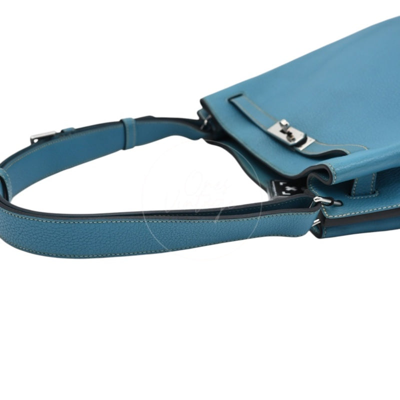 Hermes So Kelly 26 Togo Shoulder Bag PHW Blue Jean Square P
