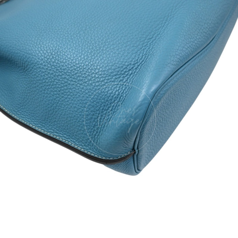 Hermes So Kelly 26 Togo Shoulder Bag PHW Blue Jean Square P