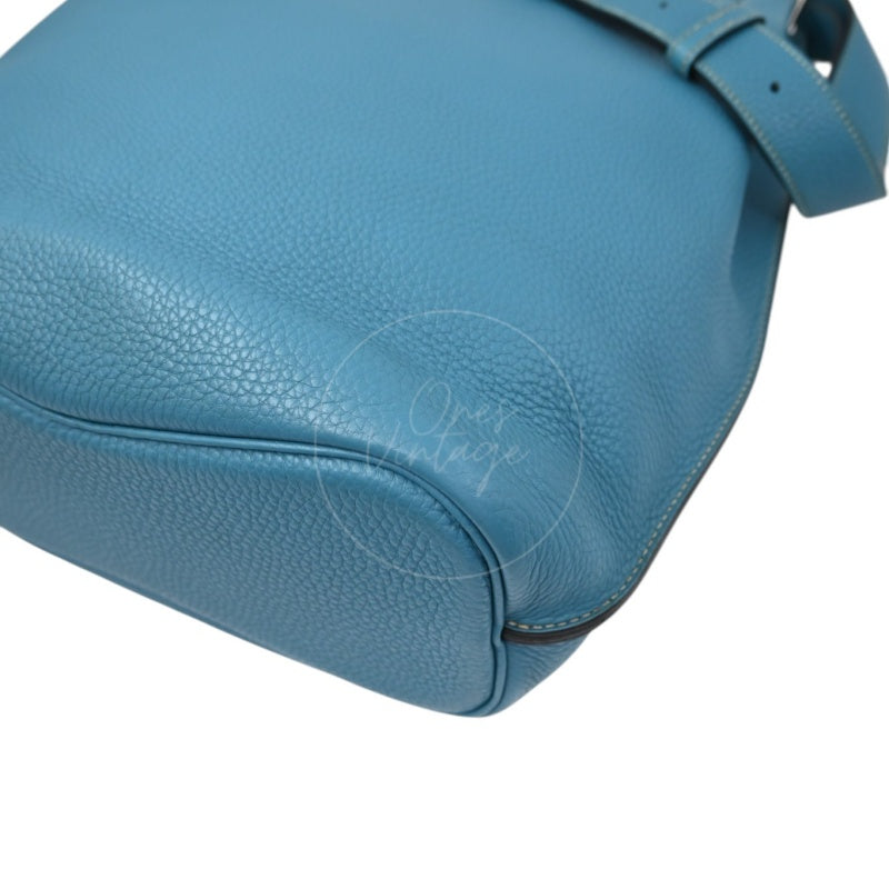 Hermes So Kelly 26 Togo Shoulder Bag PHW Blue Jean Square P