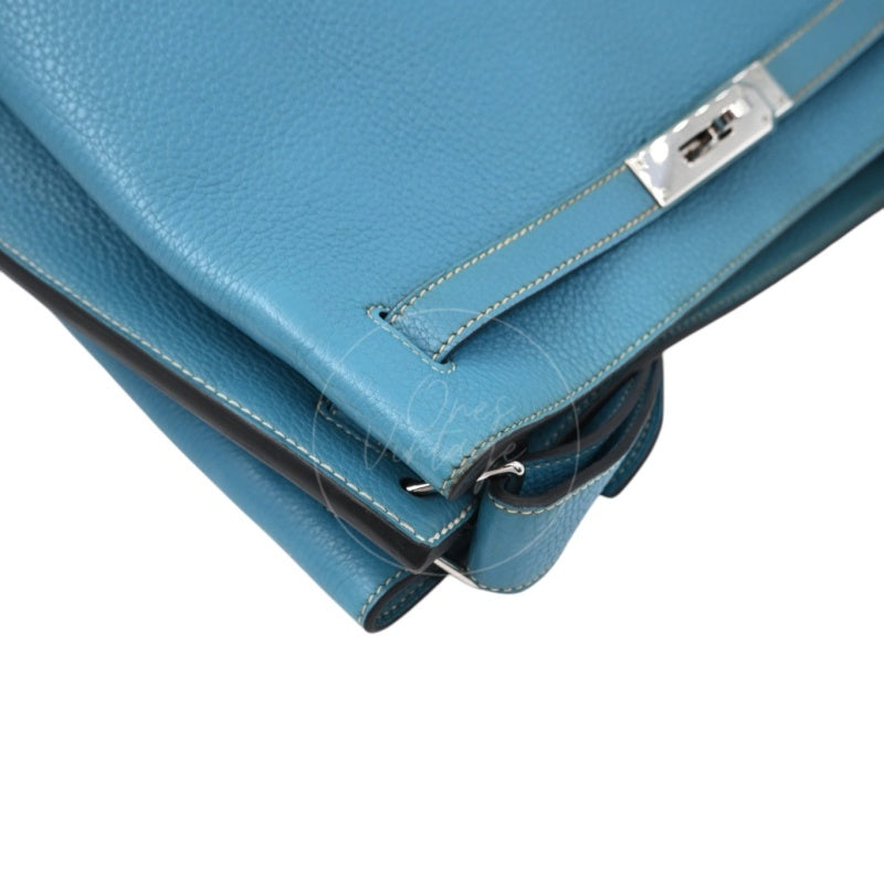 Hermes So Kelly 26 Togo Shoulder Bag PHW Blue Jean Square P