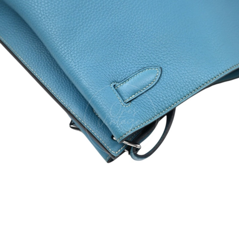 Hermes So Kelly 26 Togo Shoulder Bag PHW Blue Jean Square P