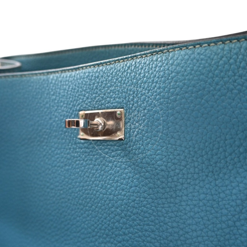 Hermes So Kelly 26 Togo Shoulder Bag PHW Blue Jean Square P
