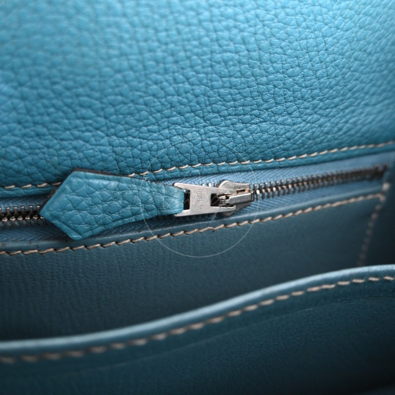 Hermes So Kelly 26 Togo Shoulder Bag PHW Blue Jean Square P