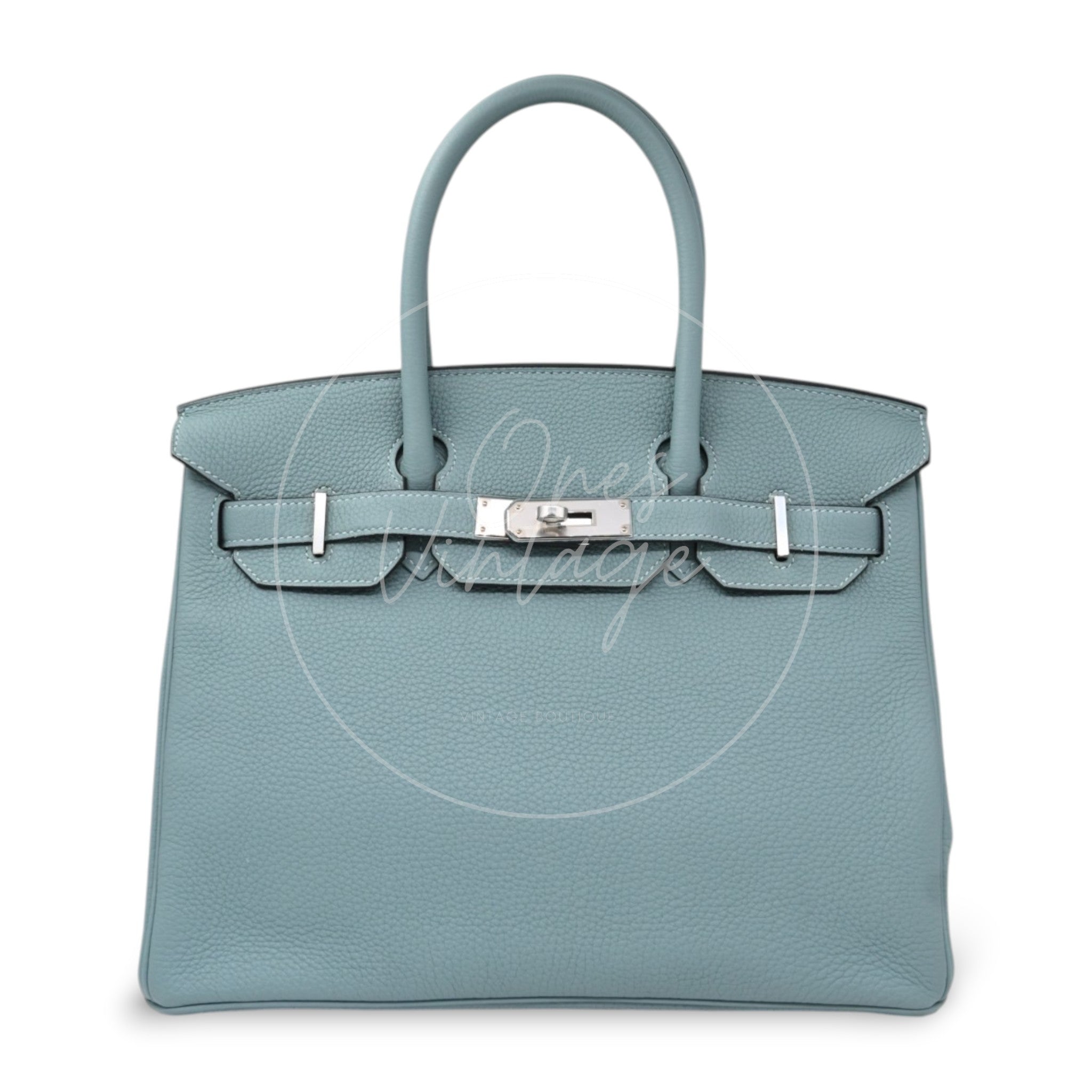 Hermes Birkin 30 Ciel Togo PHW Stamp Y