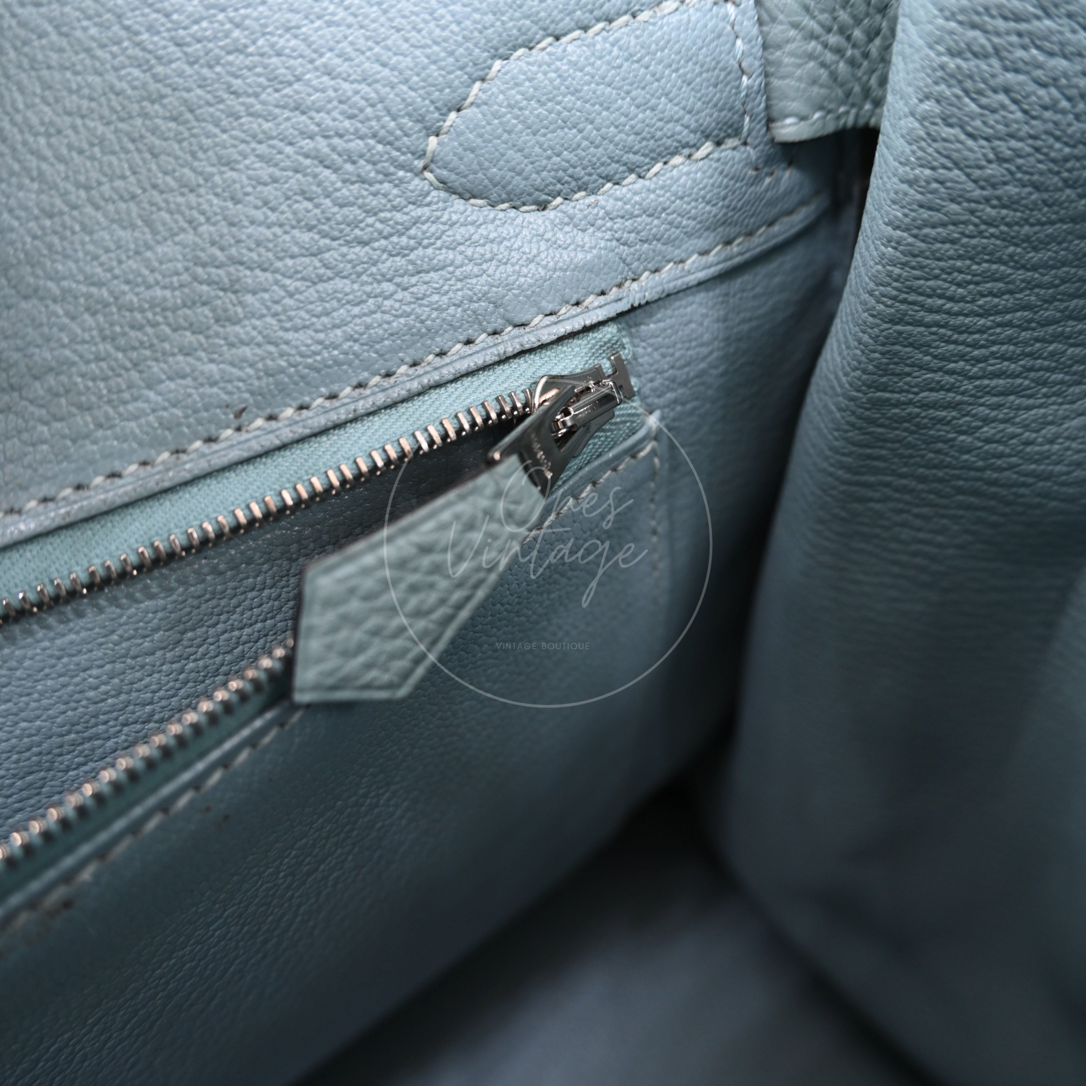 Hermes Birkin 30 Ciel Togo PHW Stamp Y