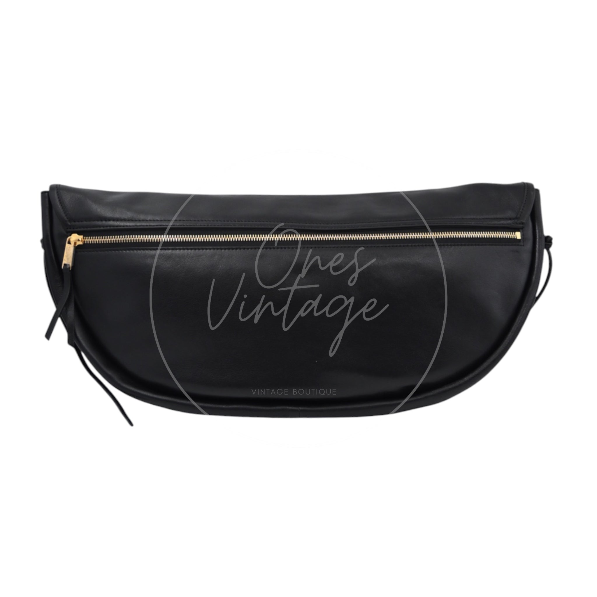 Celine Halfmoon Soft Triomphe Bag In Supple Shiny Lambskin GHW Black SLM4276