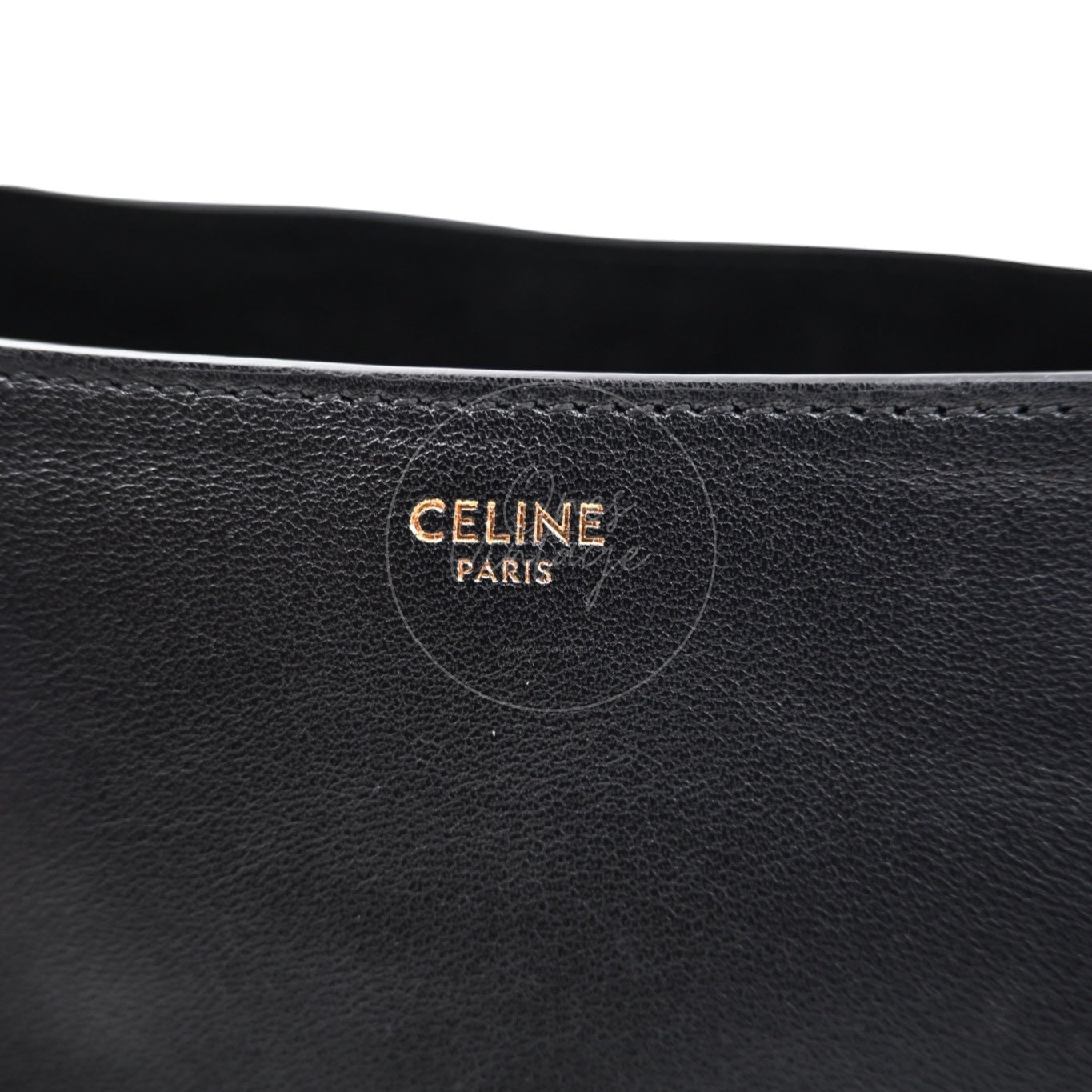 Celine Halfmoon Soft Triomphe Bag In Supple Shiny Lambskin GHW Black SLM4276