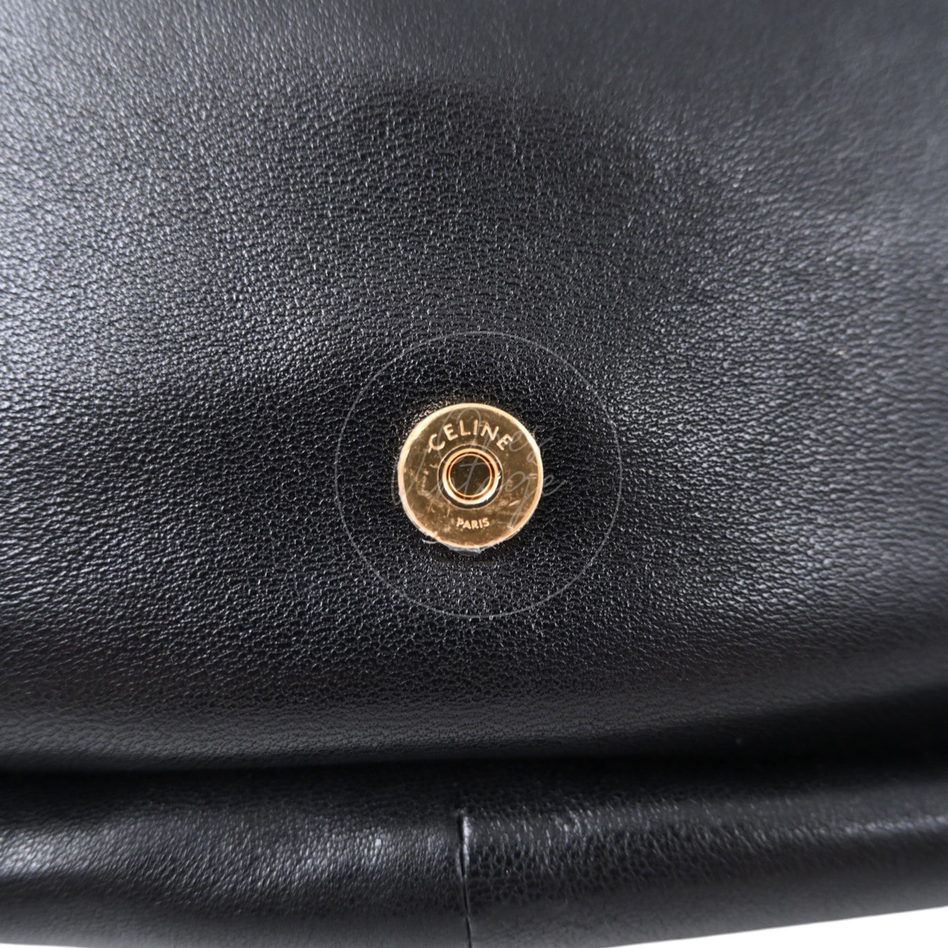 Celine Halfmoon Soft Triomphe Bag In Supple Shiny Lambskin GHW Black SLM4276