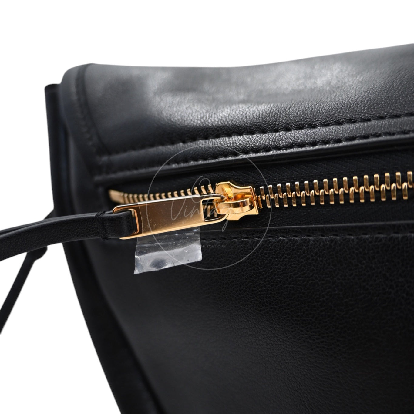 Celine Halfmoon Soft Triomphe Bag In Supple Shiny Lambskin GHW Black SLM4276