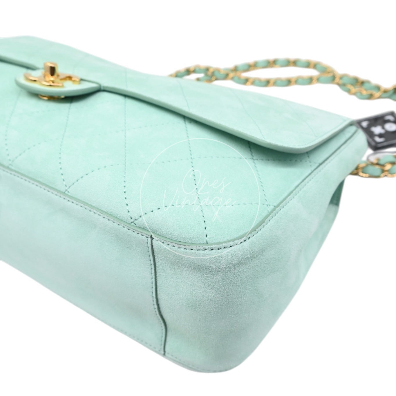 Chanel Green Suede Maxi 32cm GHW Sereis HT