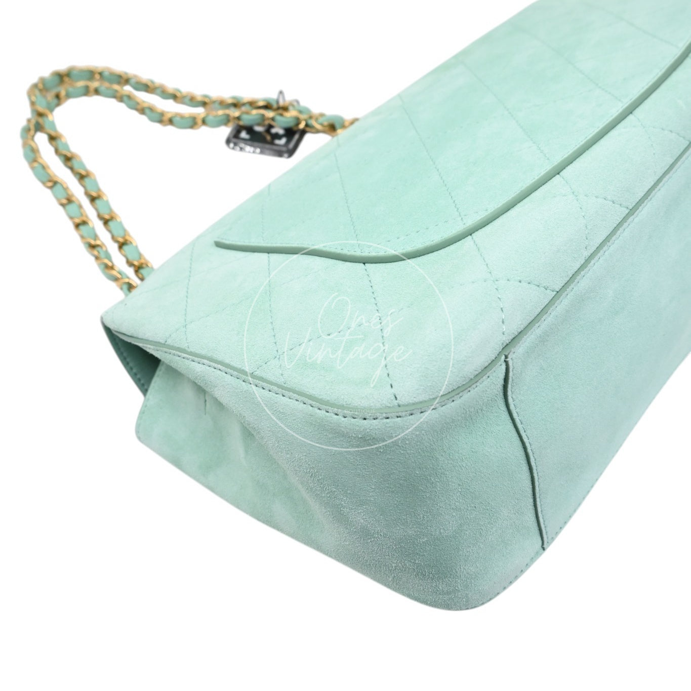 Chanel Green Suede Maxi 32cm GHW Sereis HT
