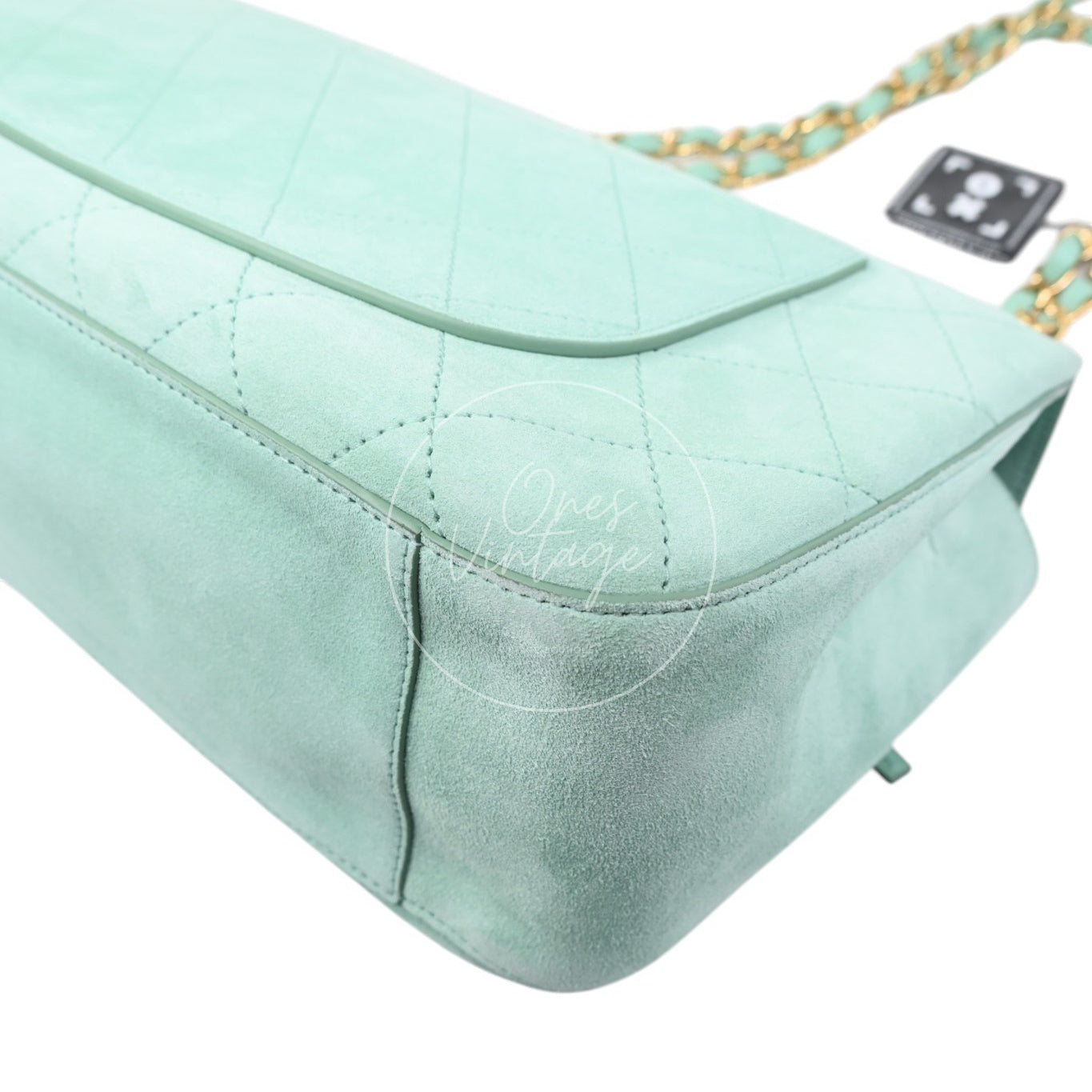 Chanel Green Suede Maxi 32cm GHW Sereis HT