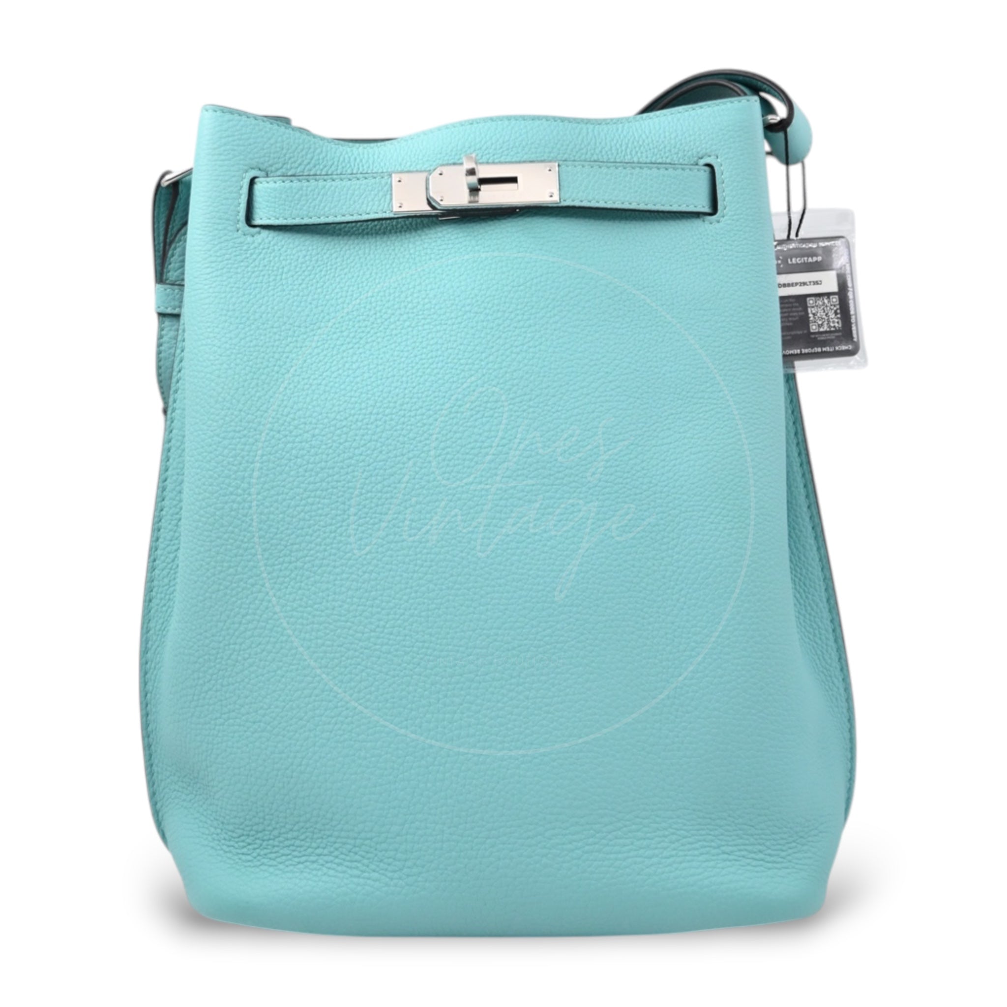 Hermes So Kelly 22 Macaron PHW Blue Stamp T
