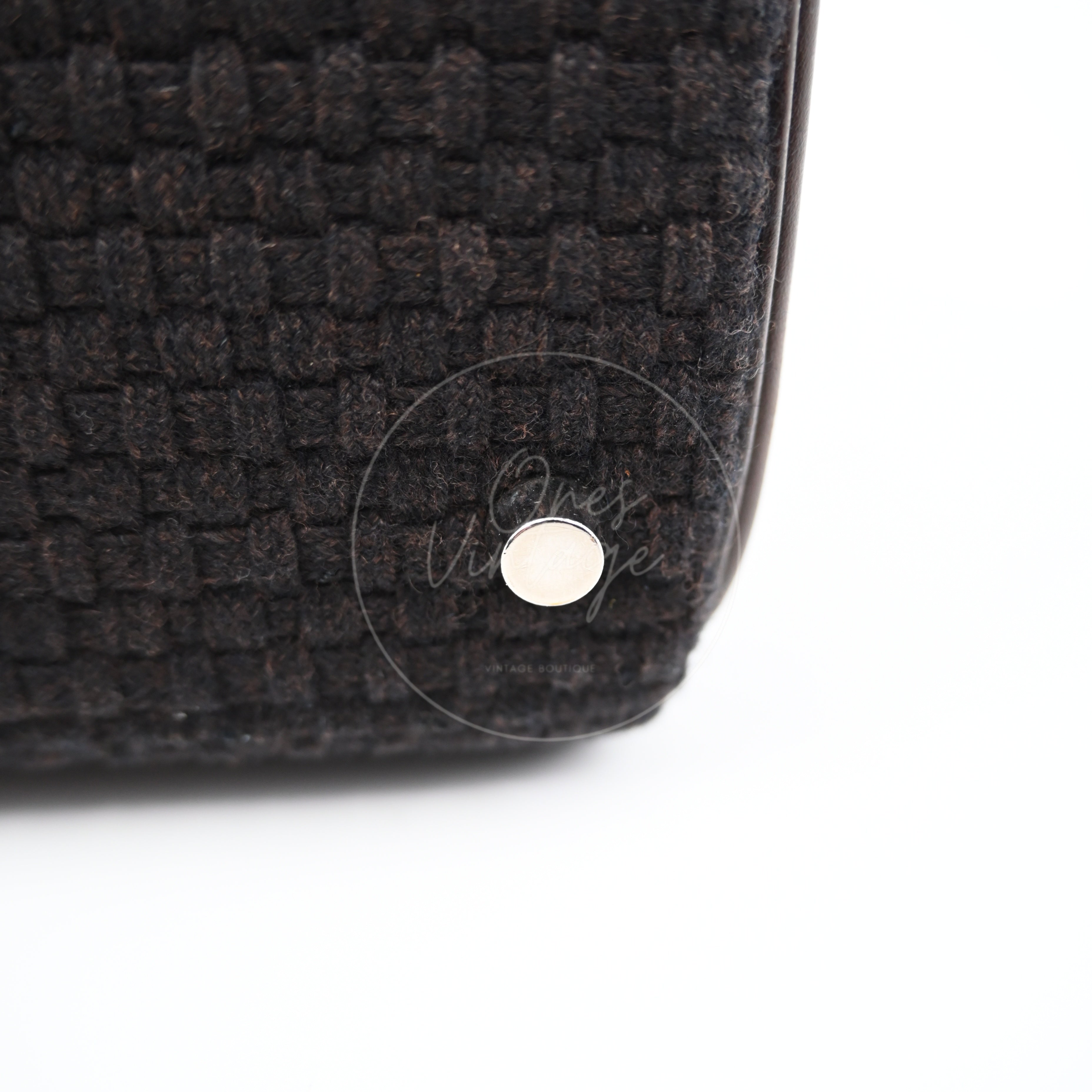 Hermes Kelly Sport 24 Swift and Wool Toresage PHW Brown Square E