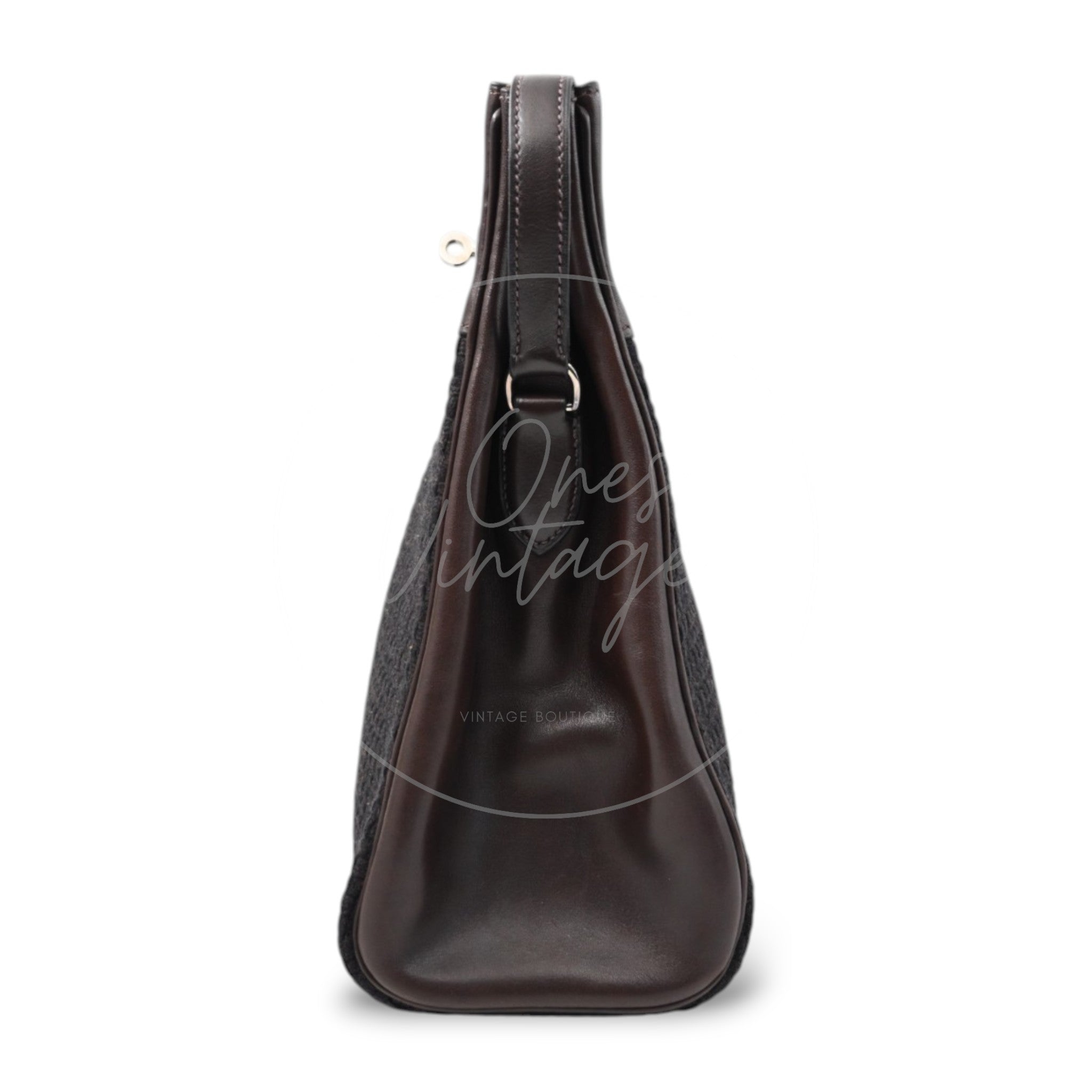 Hermes Kelly Sport 24 Swift and Wool Toresage PHW Brown Square E