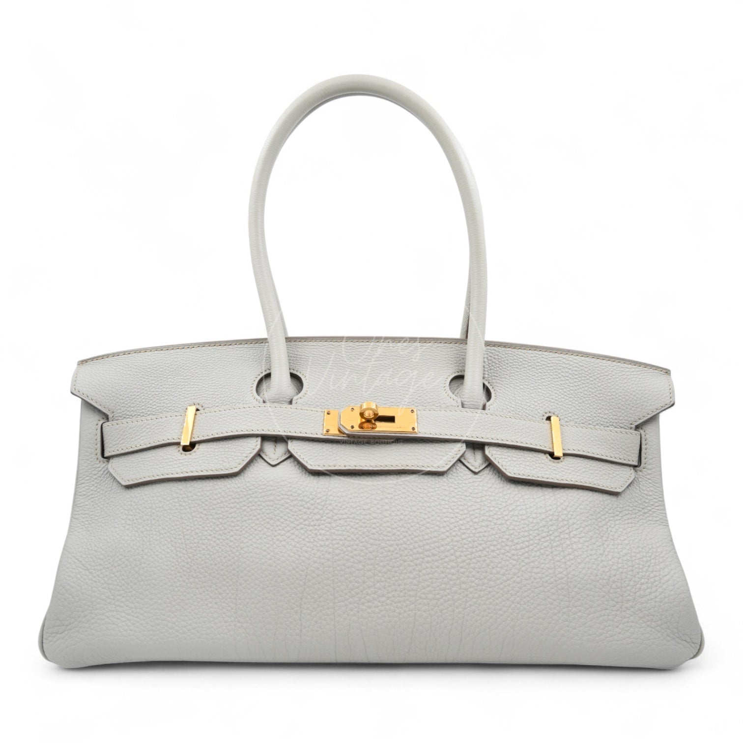 Hermes Birkin Shoulder GHW Gris Peale Square O