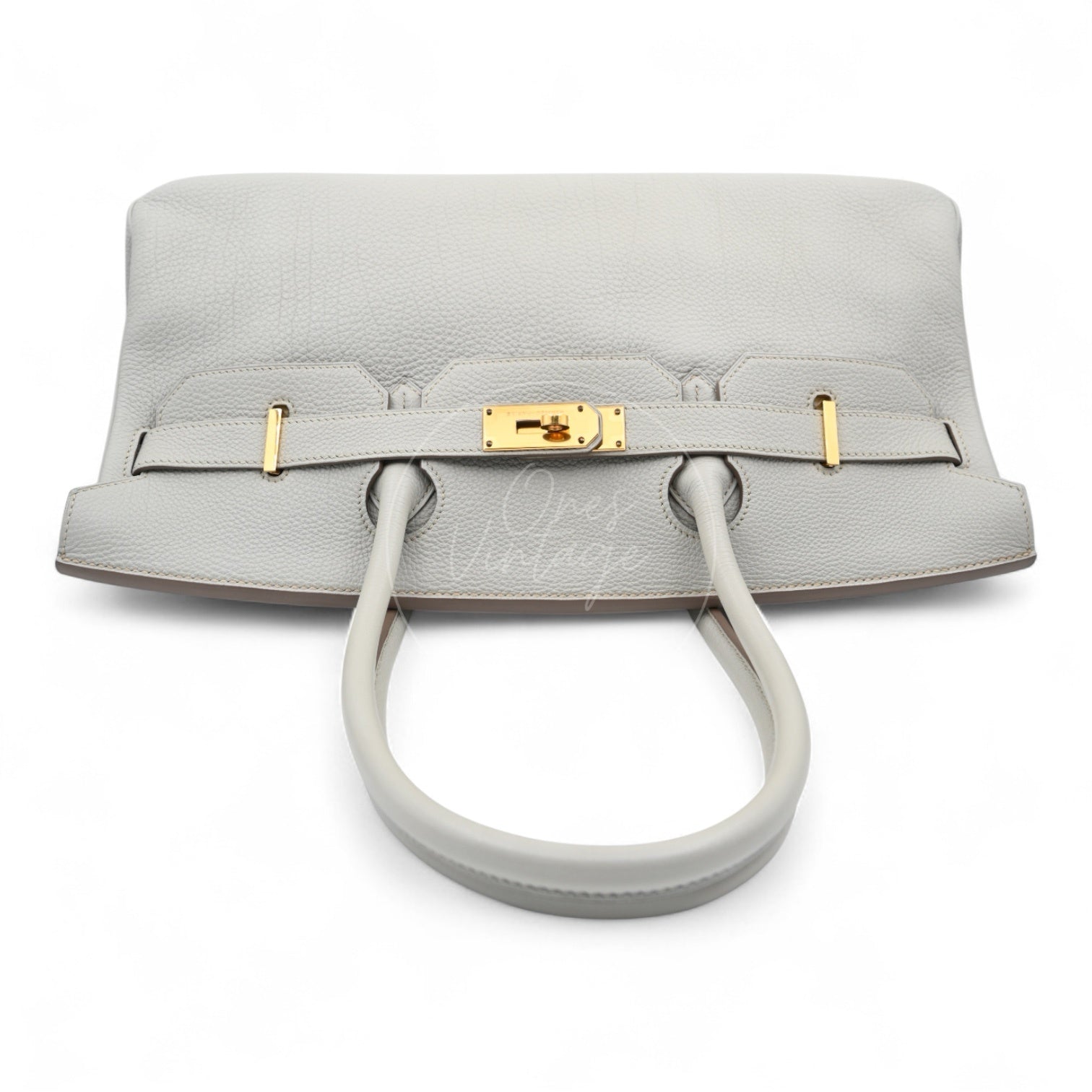 Hermes Birkin Shoulder GHW Gris Peale Square O