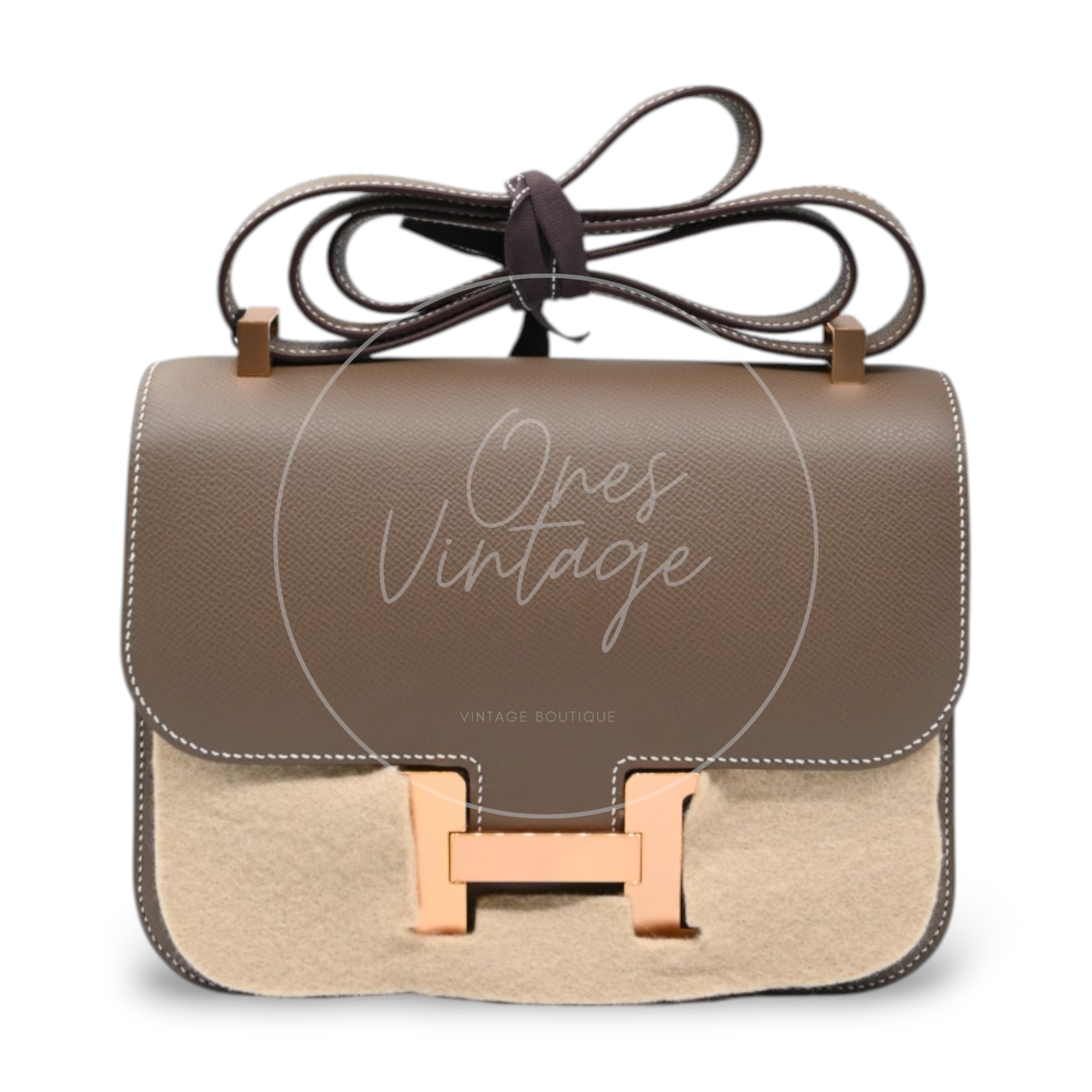 Hermes Constance 24 Epsom Rose Gold GHW Etoupe Stamp B